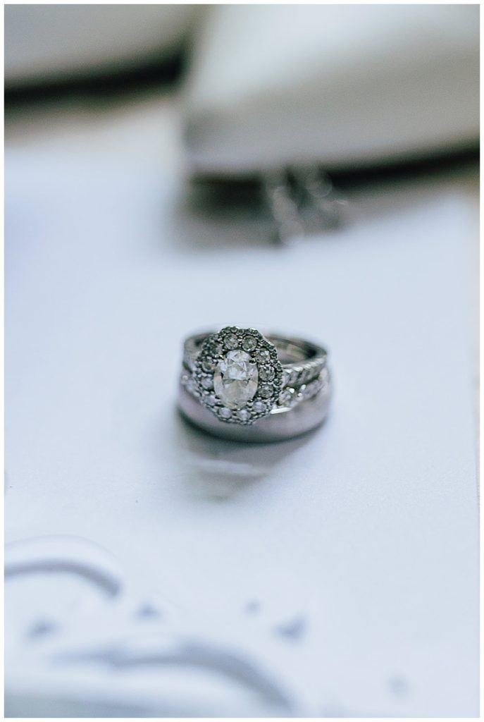 Beautiful ring on paper for Lake St. Clair wedding