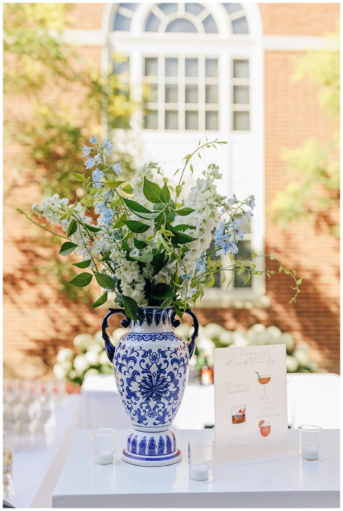 Beautiful vase and cocktail menu by Kayla Bouren Photography