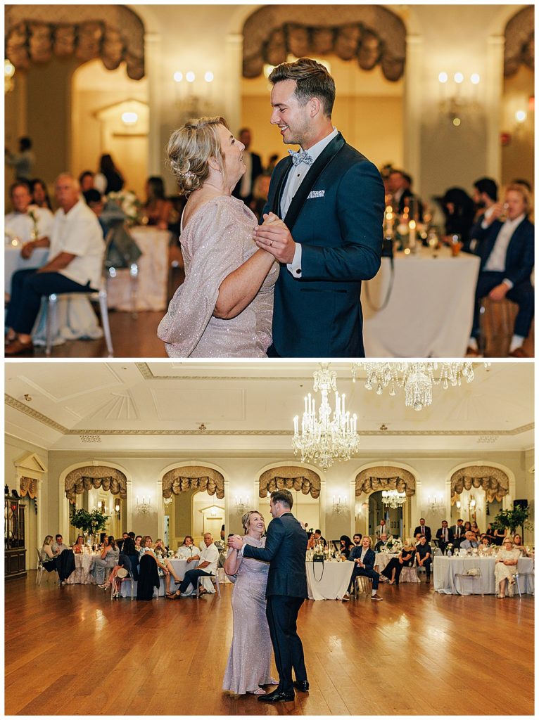 Groom shares mother and son dance with Kayla Bouren Photography
