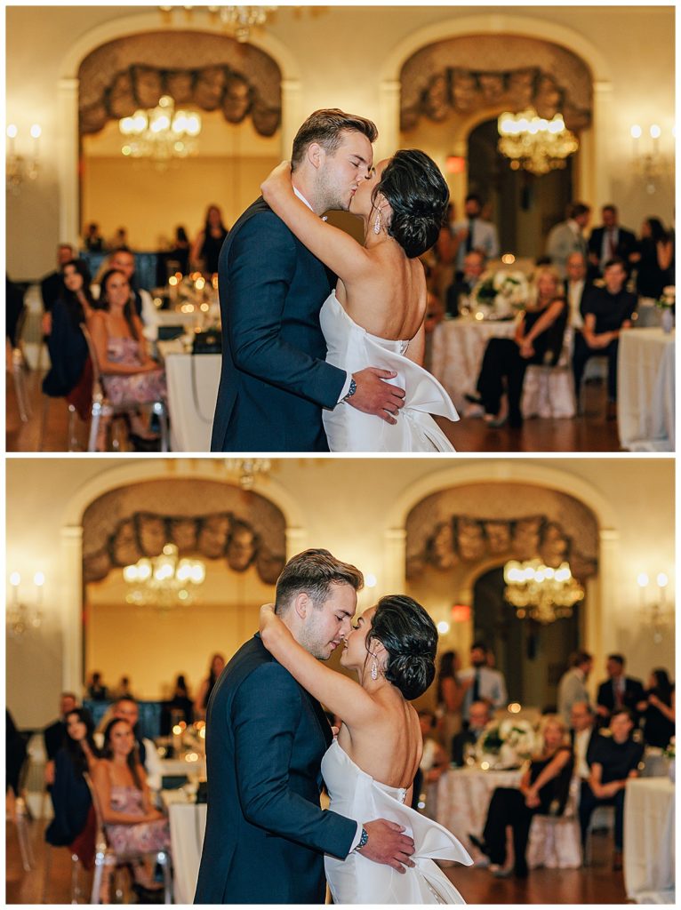 Husband and wife share intimate moment during dance for Kayla Bouren Photography