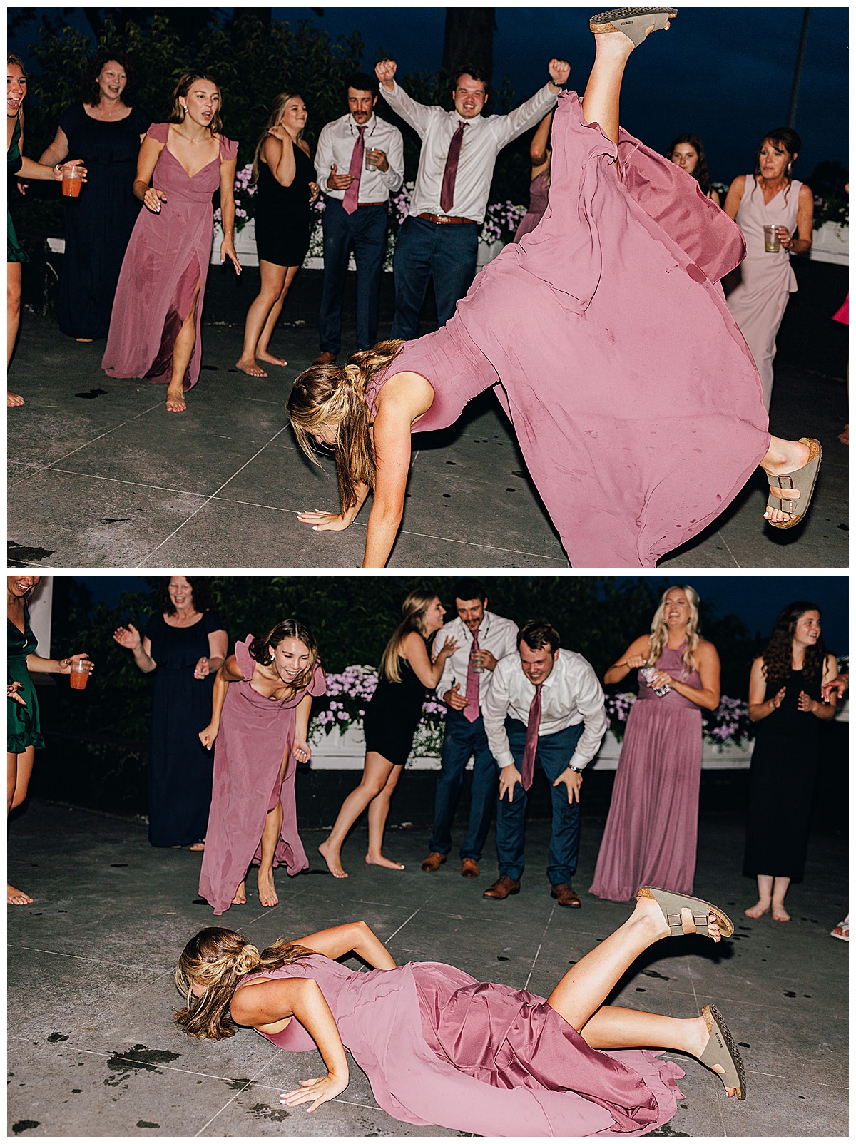 Bridesmaids dancing by Detroit Wedding Photographer