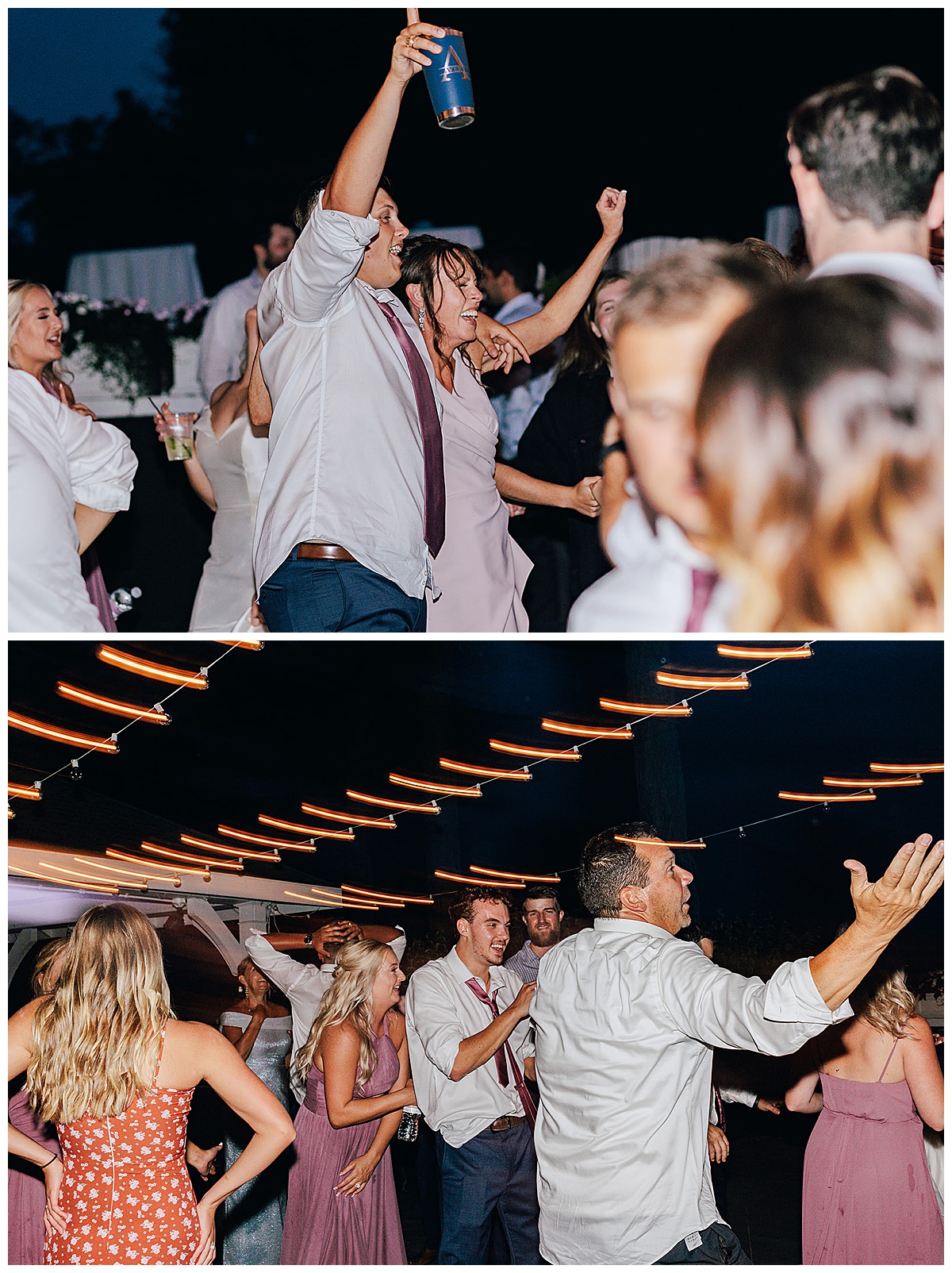 Family and friends dancing all night by Kayla Bouren Photography