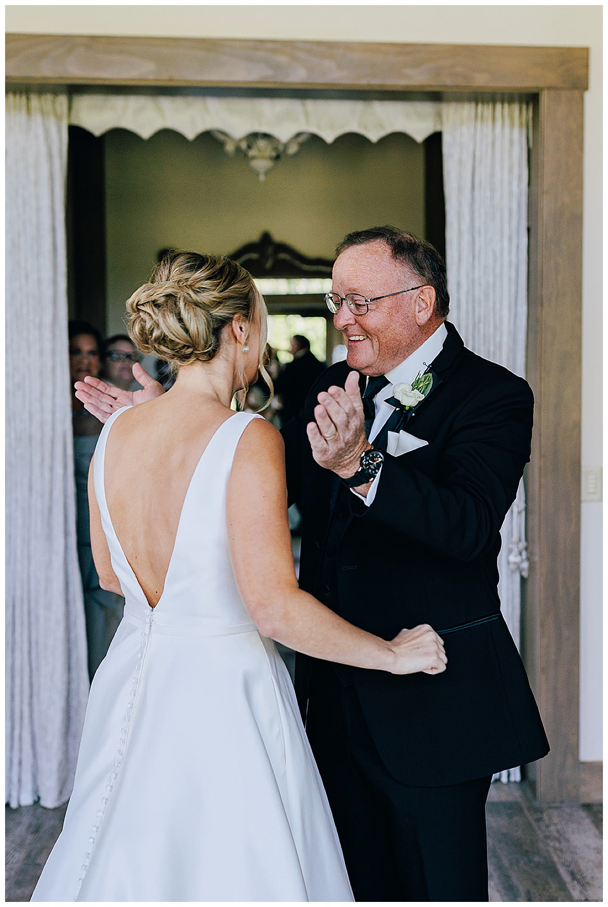Father of the bride shares a smile for Detroit Wedding Photographer