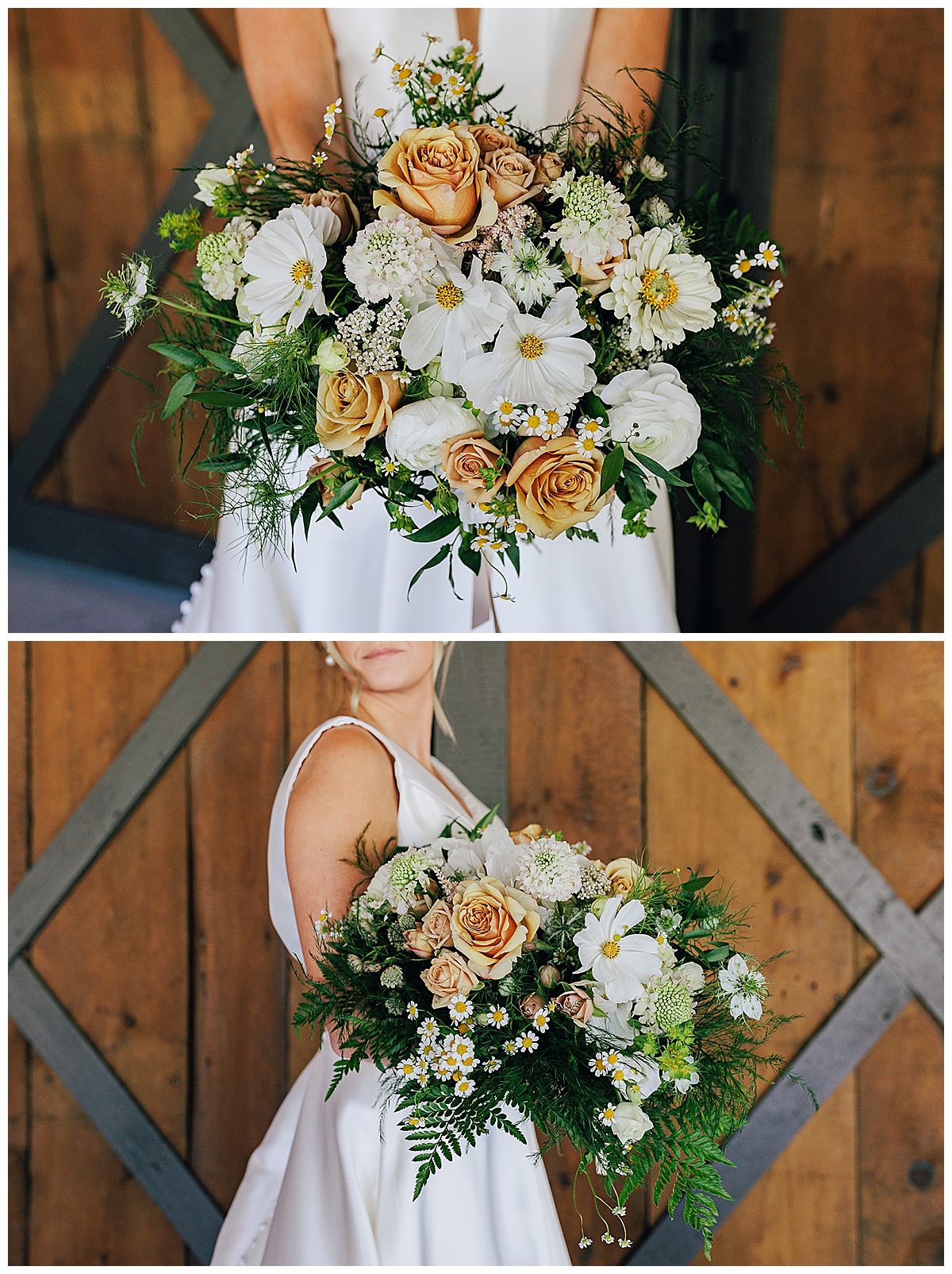 Beautiful bridal florals at Black River Barn South Haven