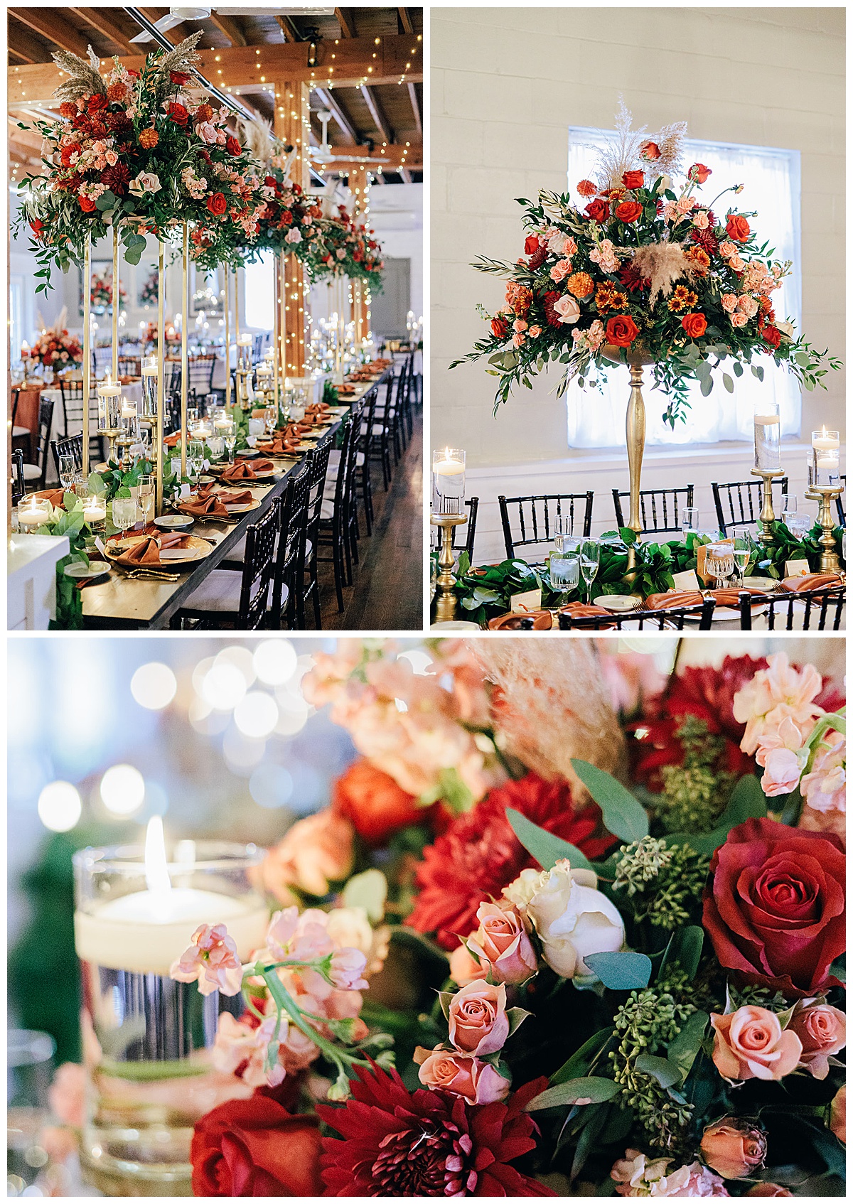 reception floral design by Kayla Bouren Photography