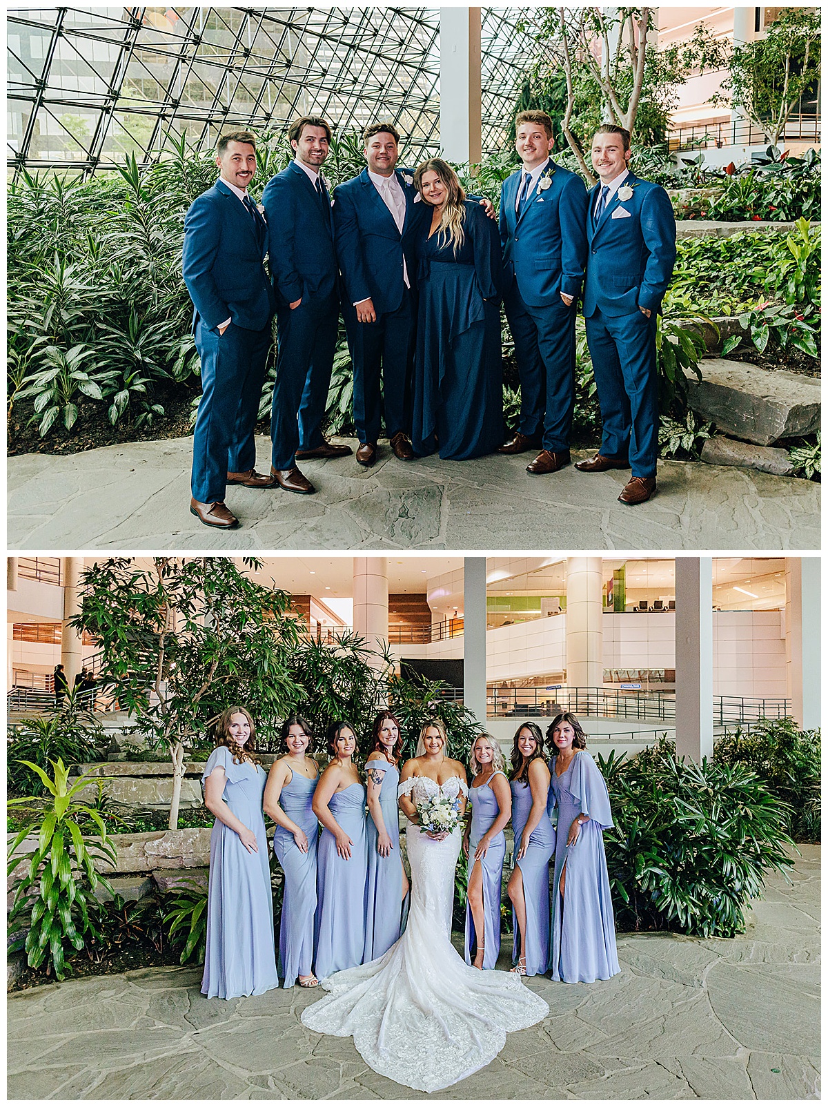 man and woman with bridal party for Detroit Wedding Photographer