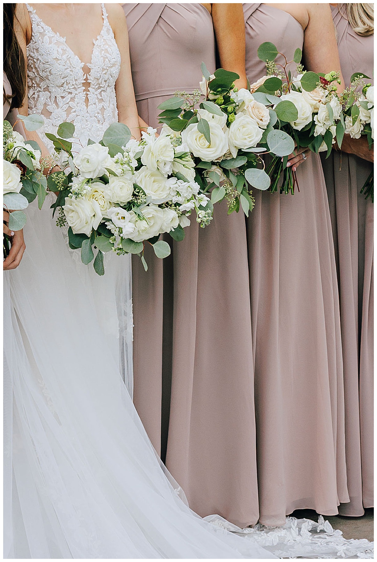 Bridesmaids floral bouquets for Kayla Bouren Photography