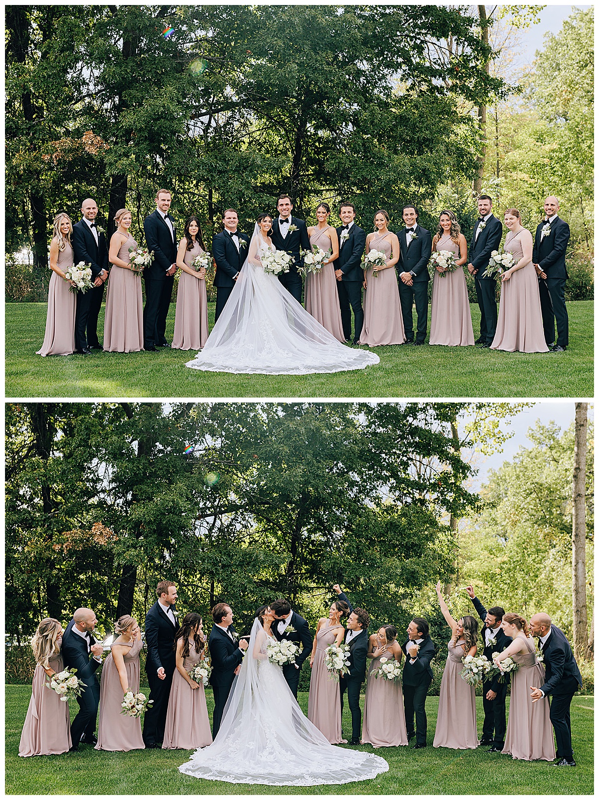Wedding party attendants by Detroit Wedding Photographer