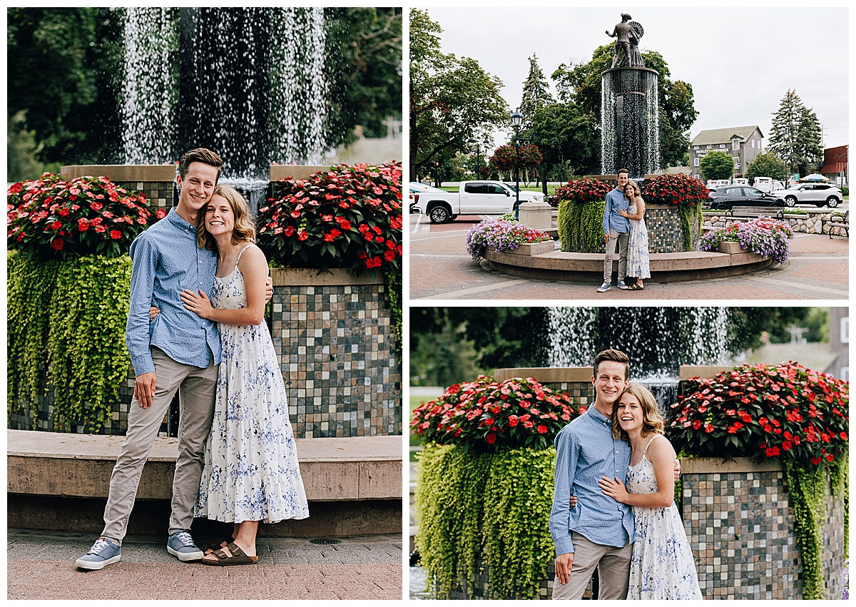 Future bride and groom hold each other close for Detroit Wedding Photographer