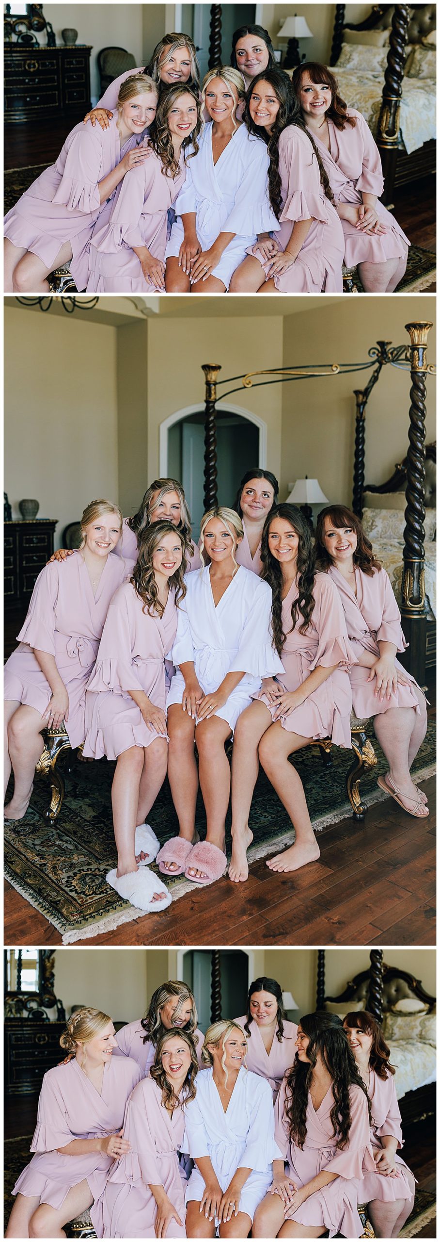 Bride surrounded by bridal party by Detroit Wedding Photographer