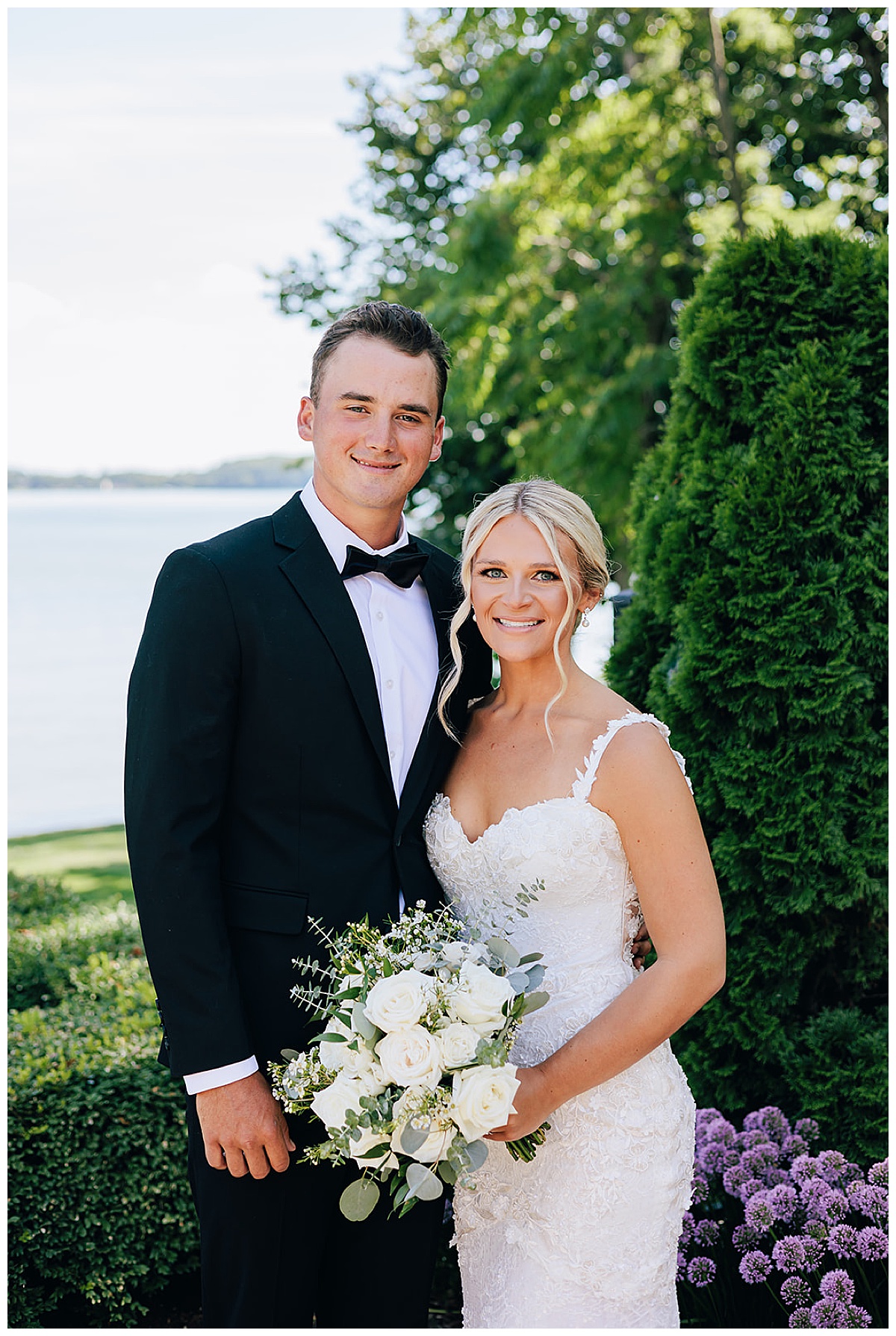 Husband and wife smile together for Detroit Wedding Photographer