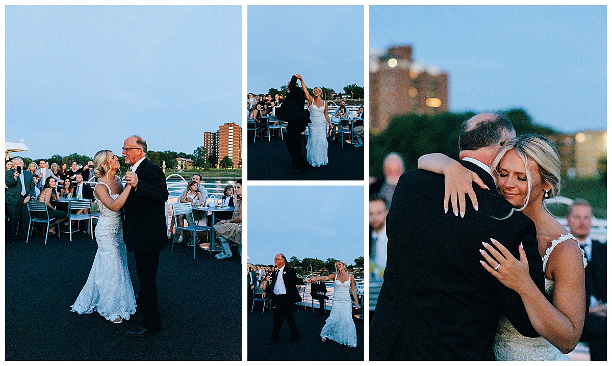 Father and daughter share emotional dance by Detroit Wedding Photographer
