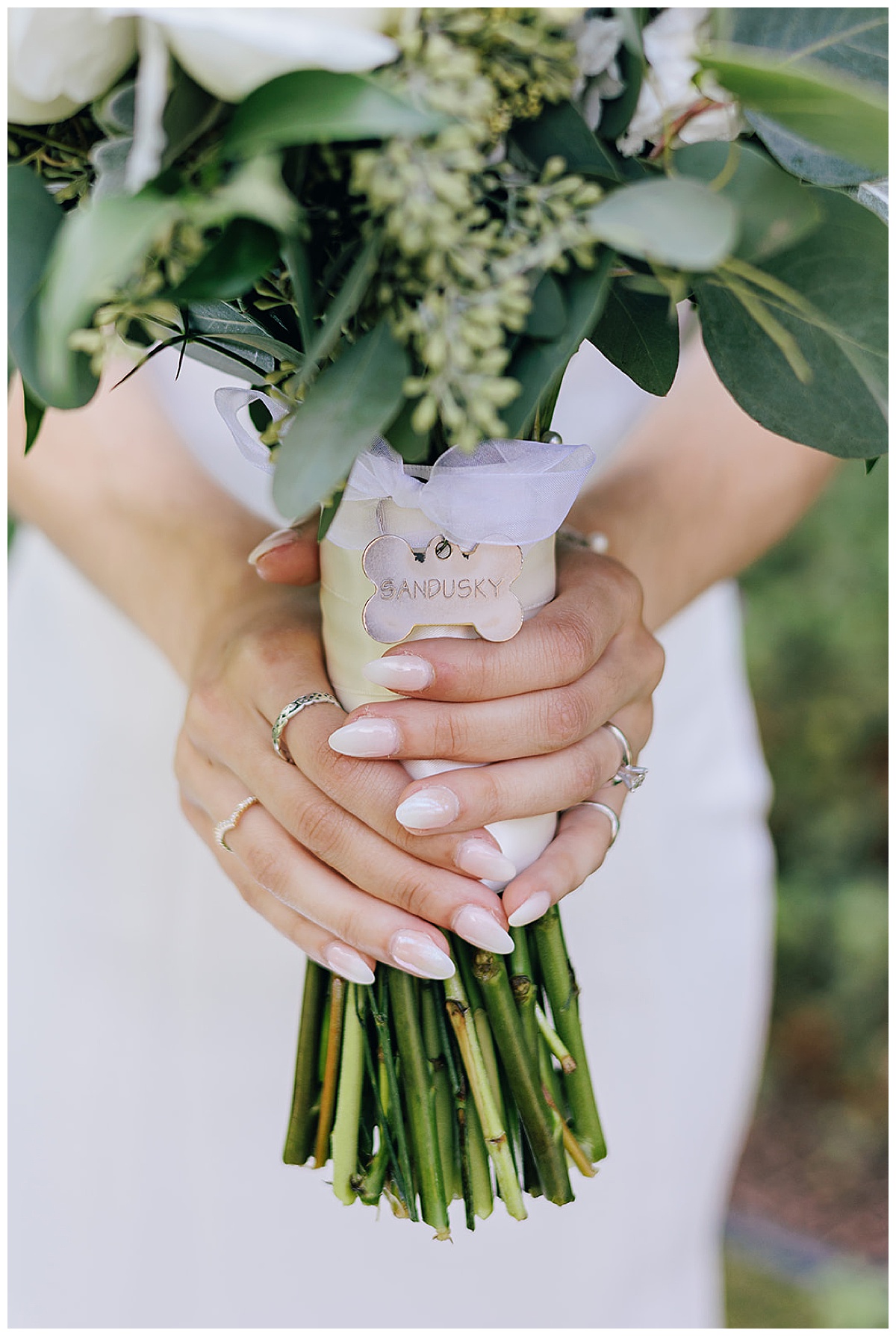 Bride detail on bouquet for Detroit Wedding Photographer