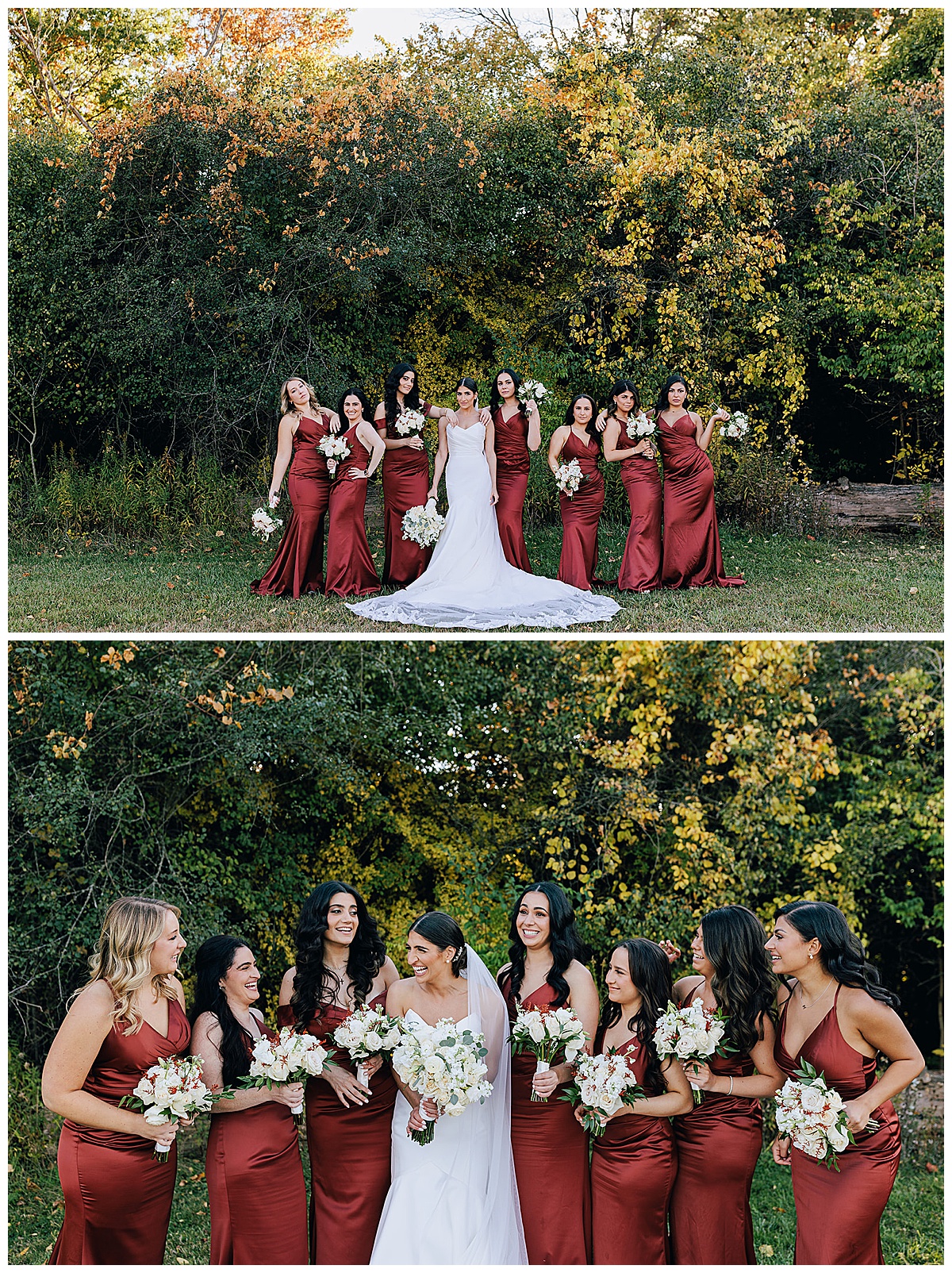 Bride with her bridesmaids for Detroit Wedding Photographer