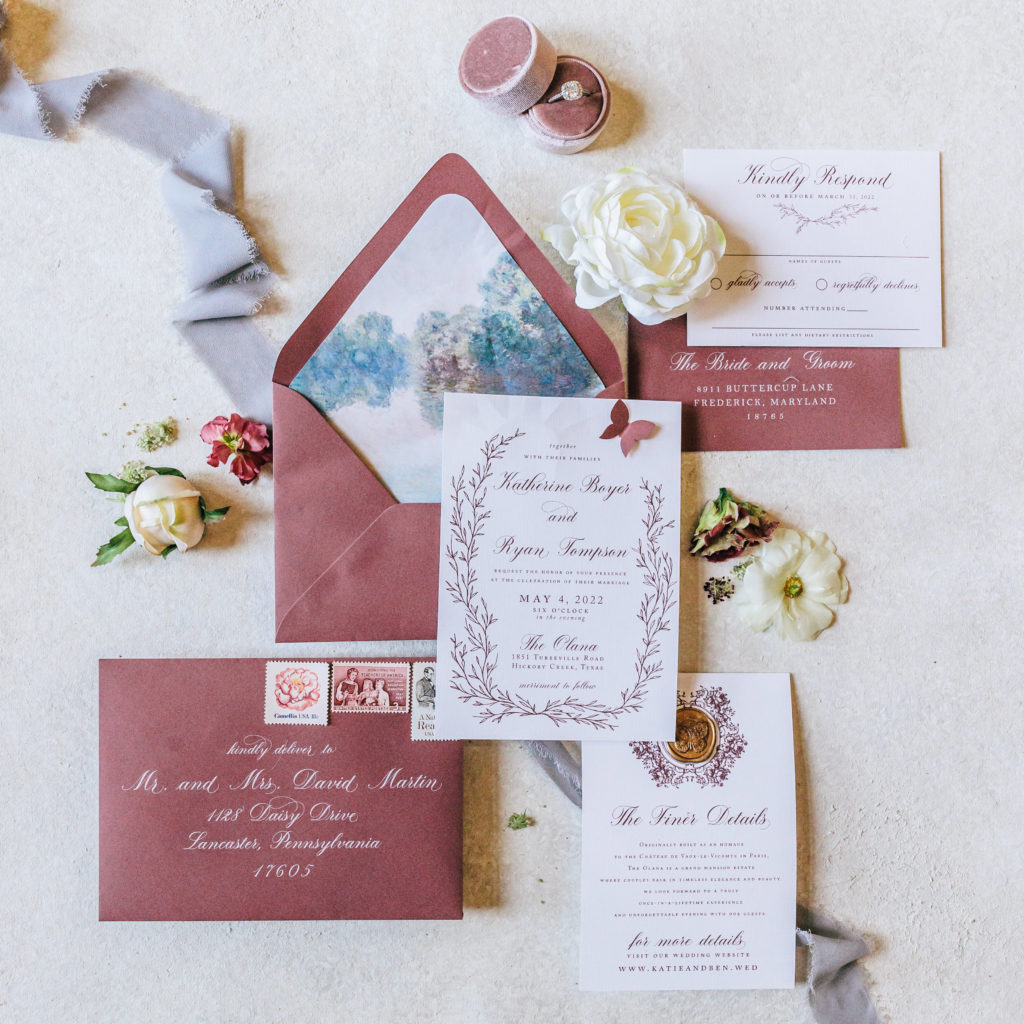Beautiful invitation suite and details by Kayla Bouren Photography