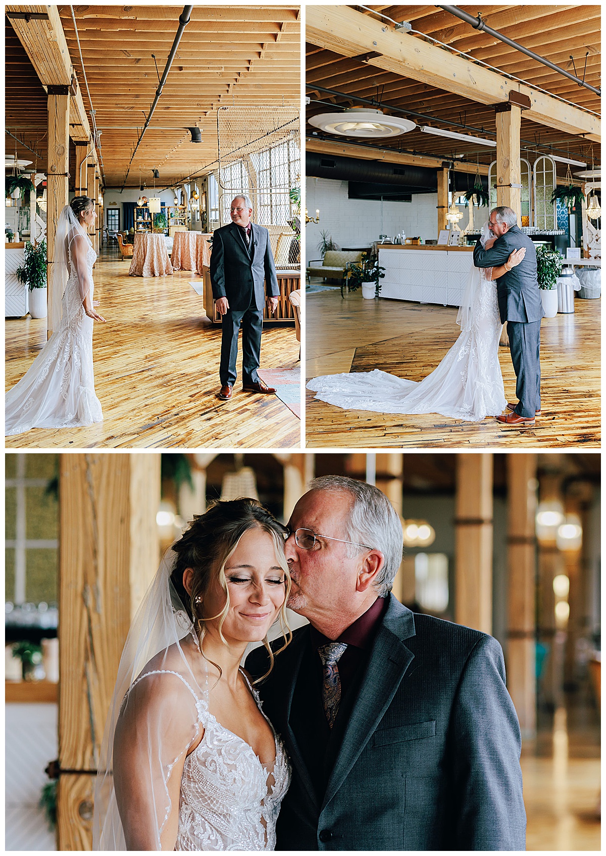 Father and daughter first look by Kayla Bouren Photography