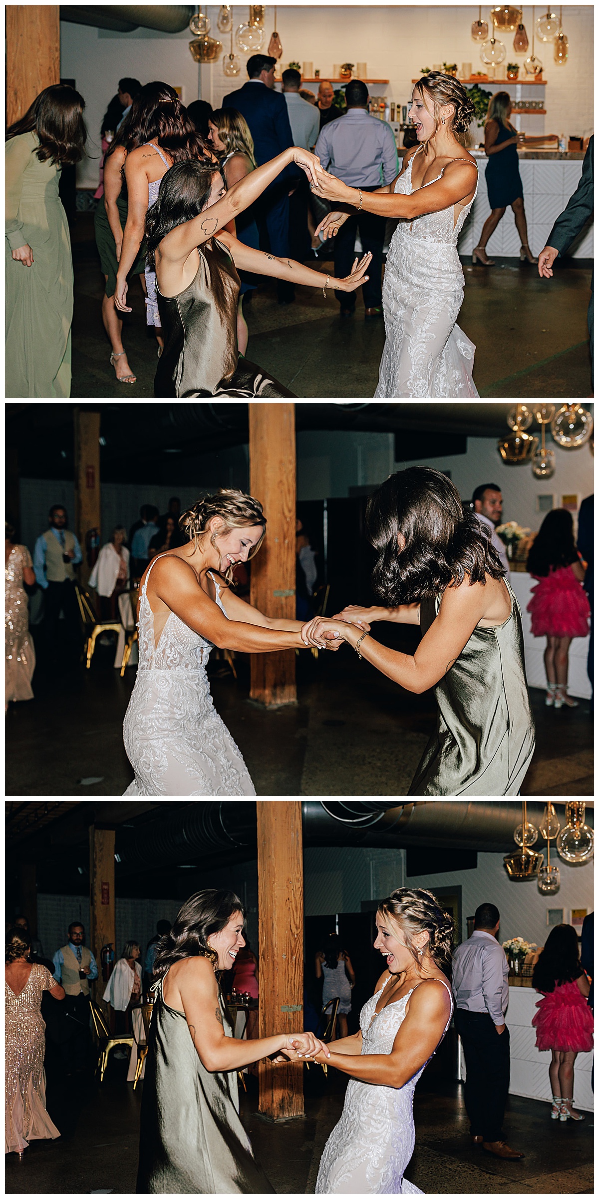 Dance floor fun for Detroit Wedding Photographer