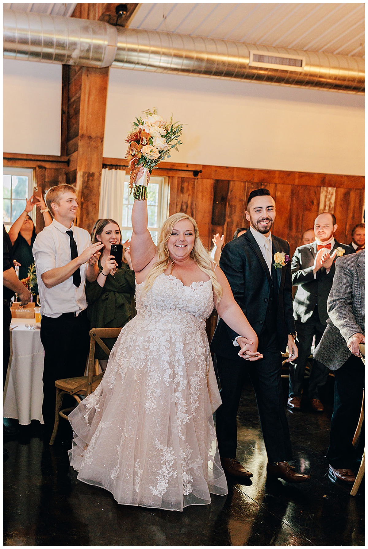 Couple enter the dance floor for Detroit Wedding Photographer