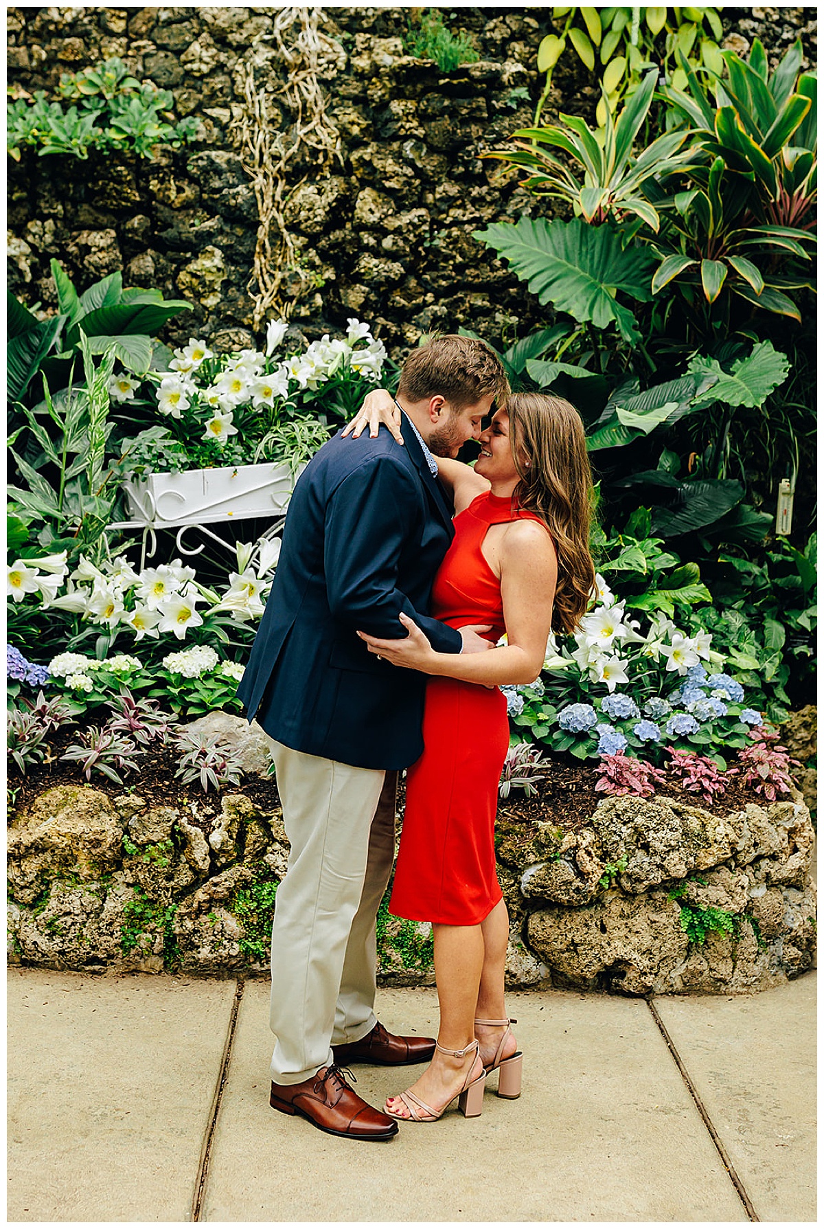 Future husband and wife hug one another for Kayla Bouren Photography