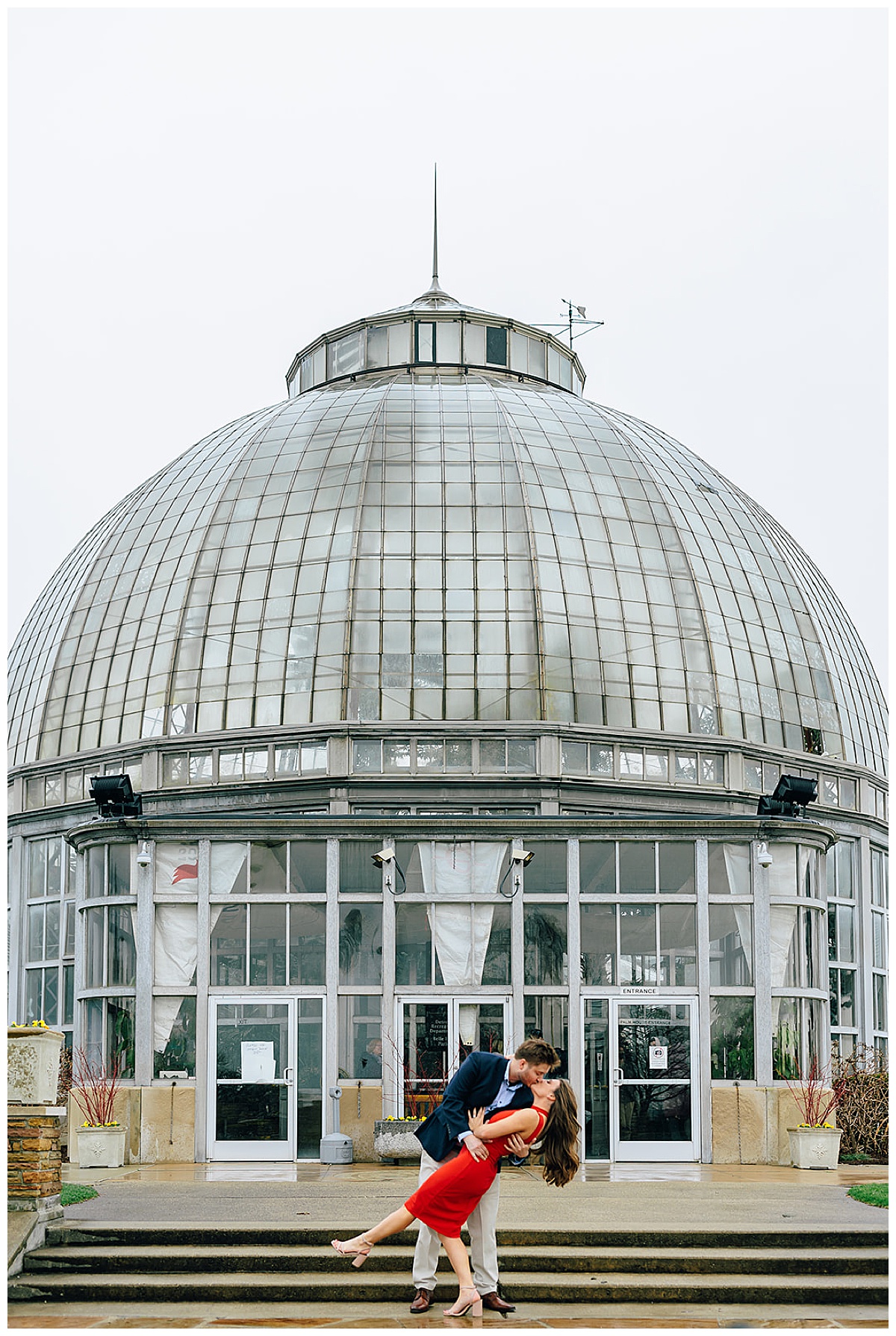 Couple kiss for Detroit Wedding Photographer