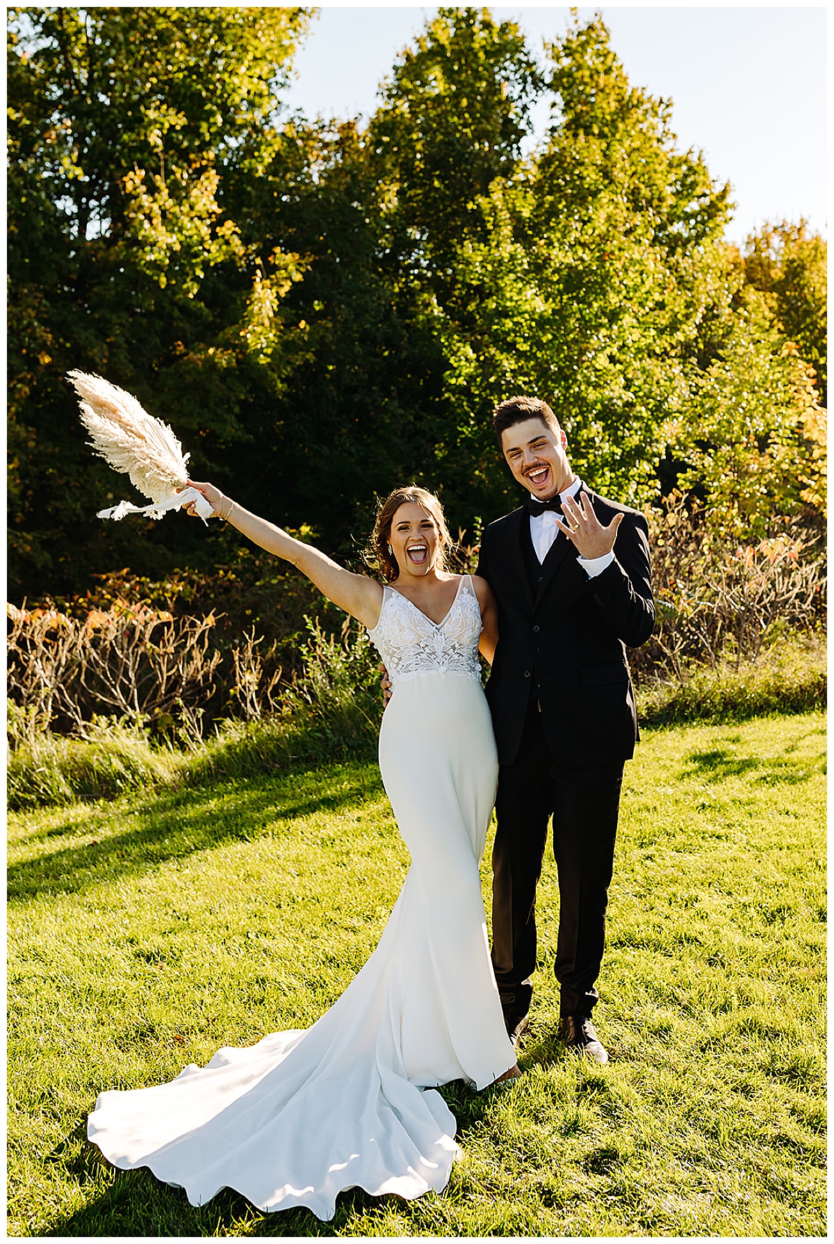 Couple celebrate bigs for Detroit Wedding Photographer