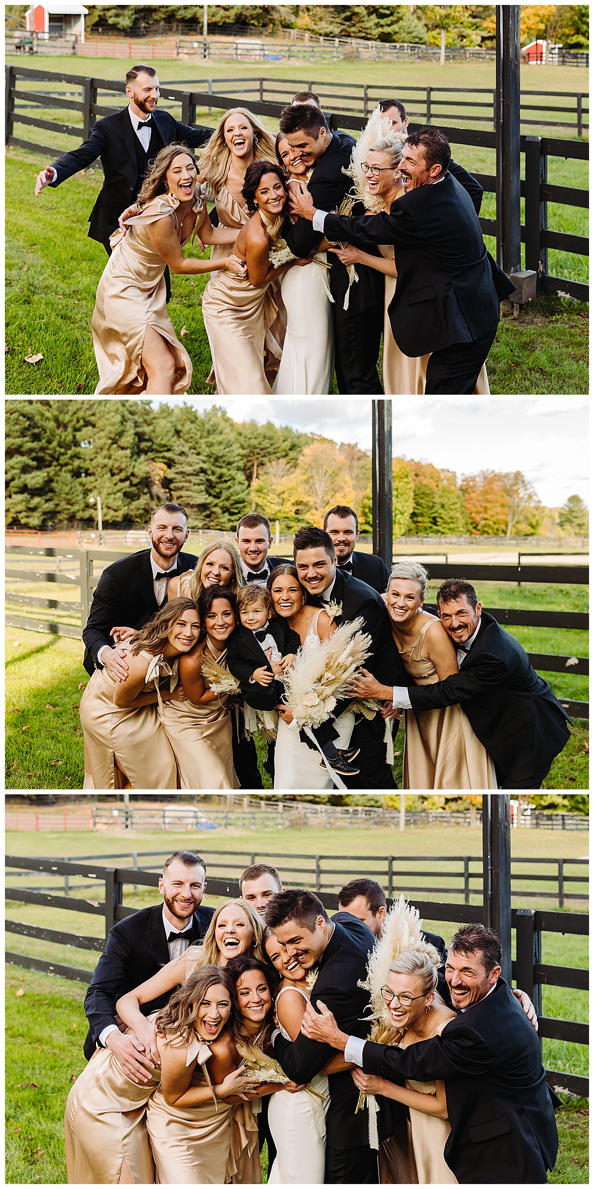 Couple celebrate with family and friends for  Detroit Wedding Photographer