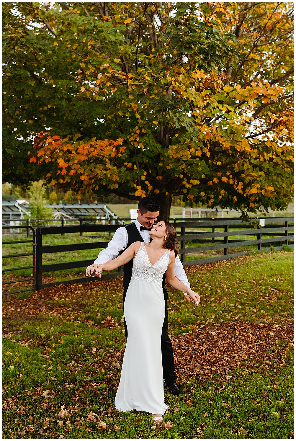 Husband and wife dance outside for Kayla Bouren Photography