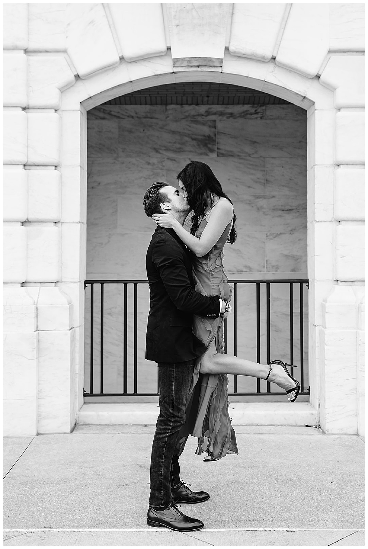 Lady and Gentleman kissing for  Kayla Bouren Photography