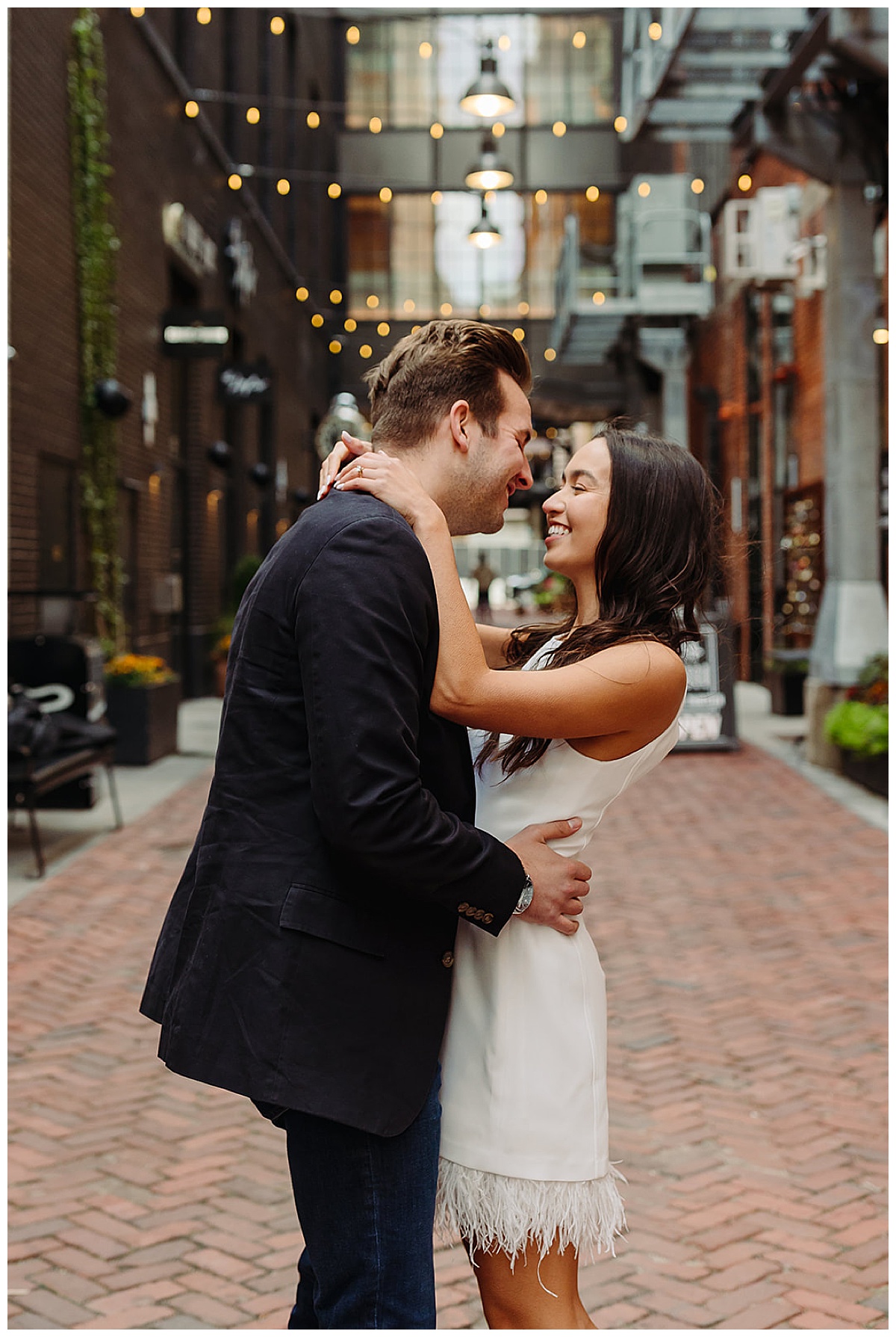 Two people holding each other for Detroit Wedding Photographer