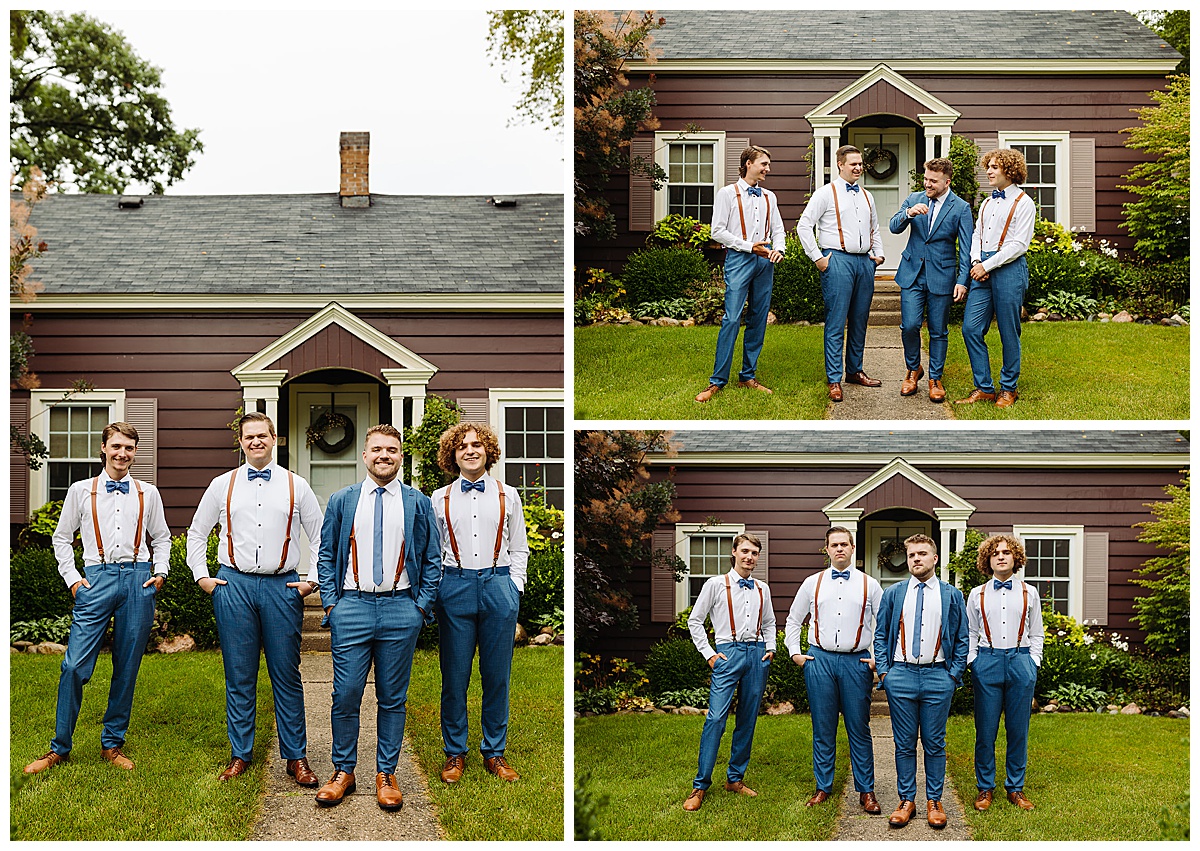 Groomsmen in wedding day outfits for Detroit Wedding Photographer