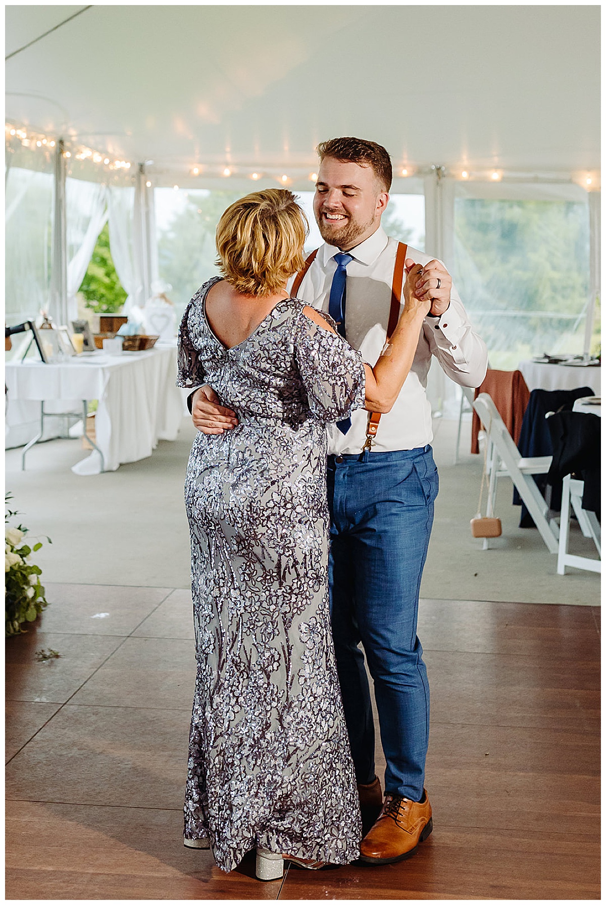 Mother and son enjoy a dance for Detroit Wedding Photographer
