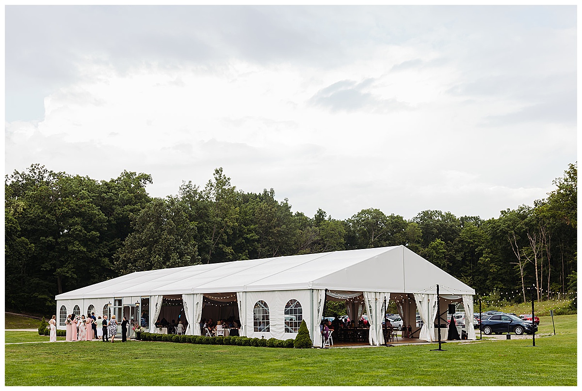 Stunning tented reception for Detroit Wedding Photographer