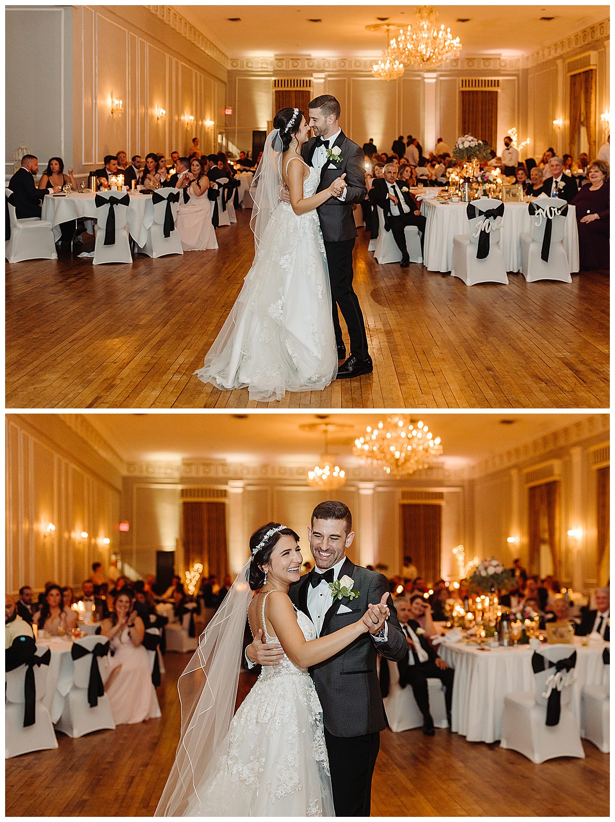 Husband and wife share first dance for Kayla Bouren Photography
