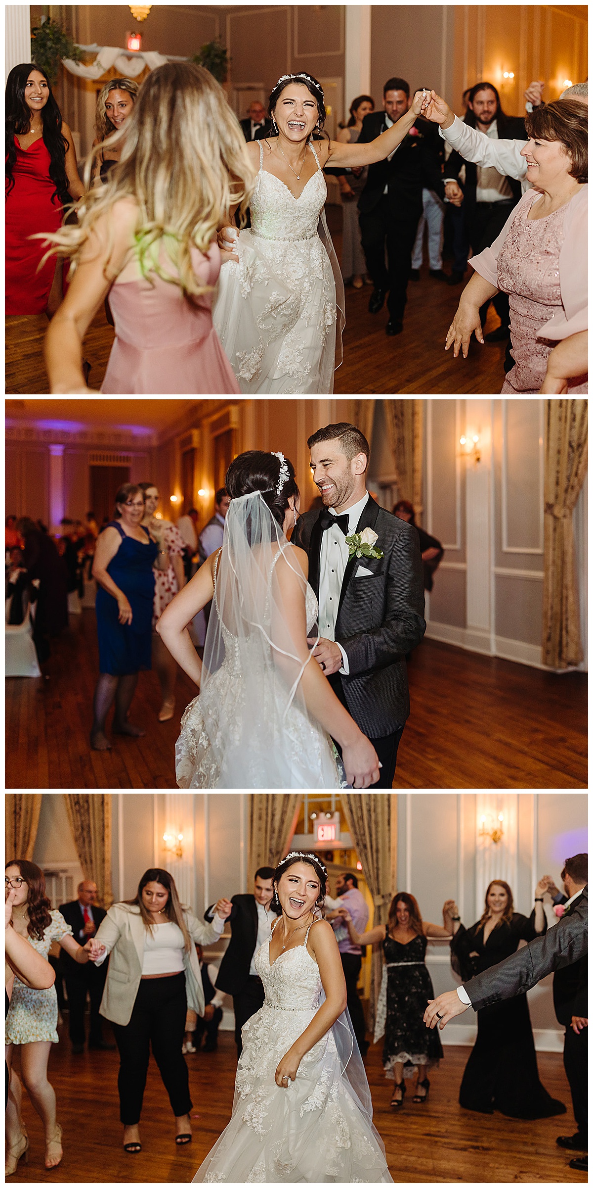 Couple dance together at Meeting House Grand Ballroom
