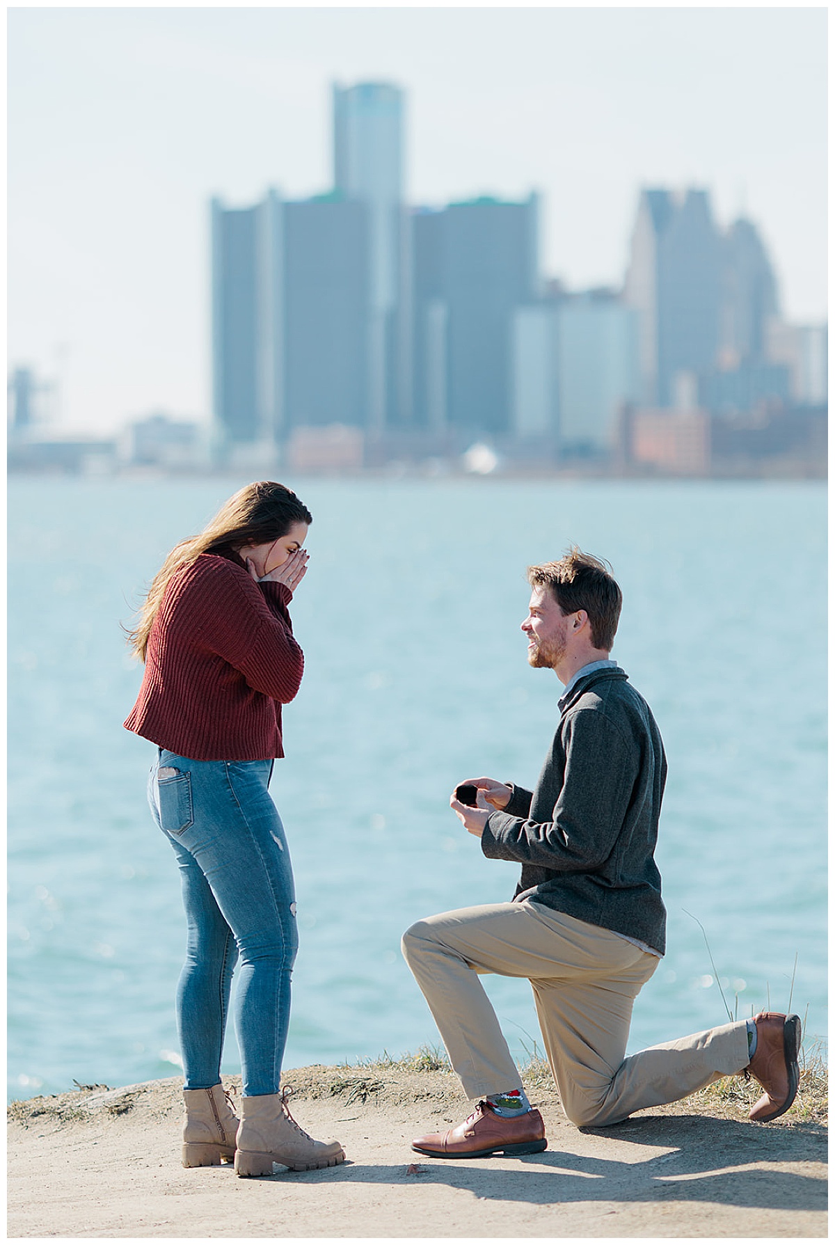 Man proposes to woman for Kayla Bouren Photography