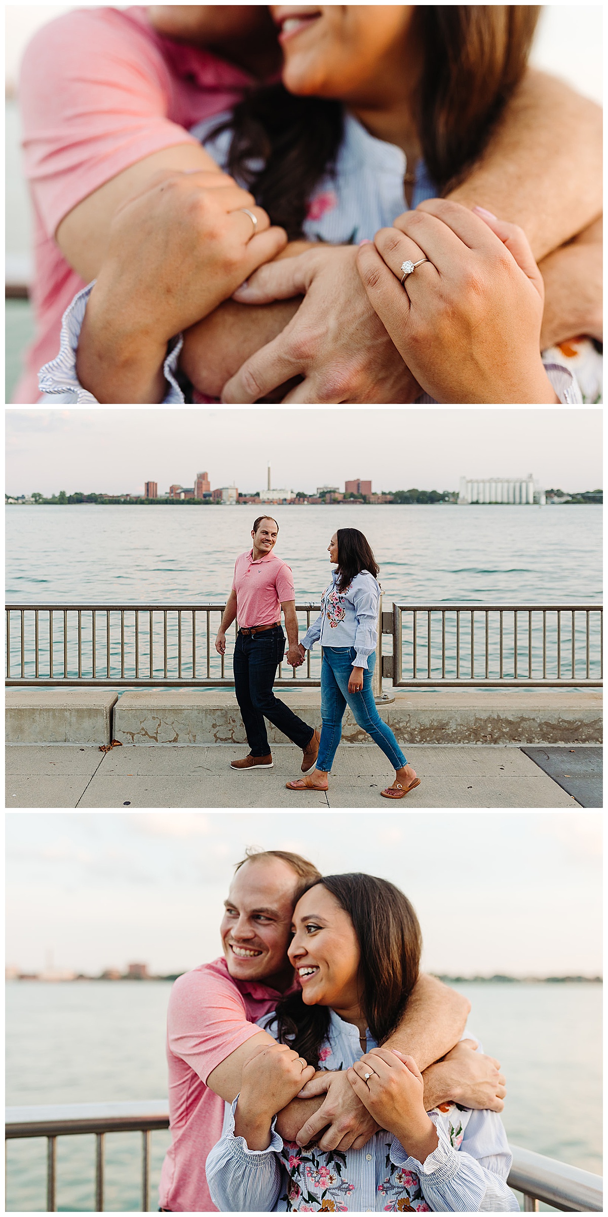 Beautiful couple laugh and smile together for Kayla Bouren Photography