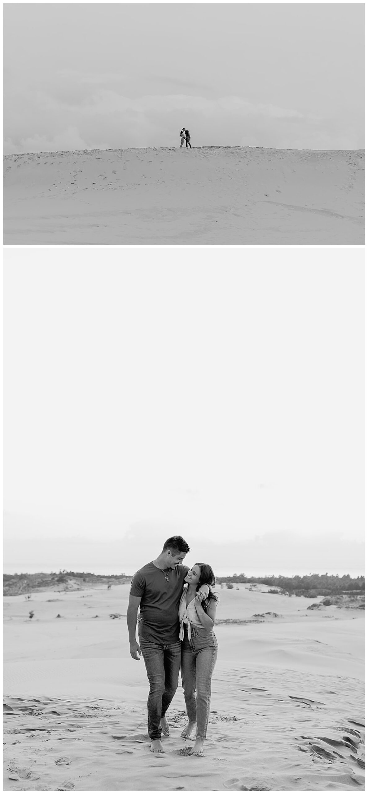 Stunning sand dunes set the location for a couple celebrating engagement by Kayla Bouren Photography