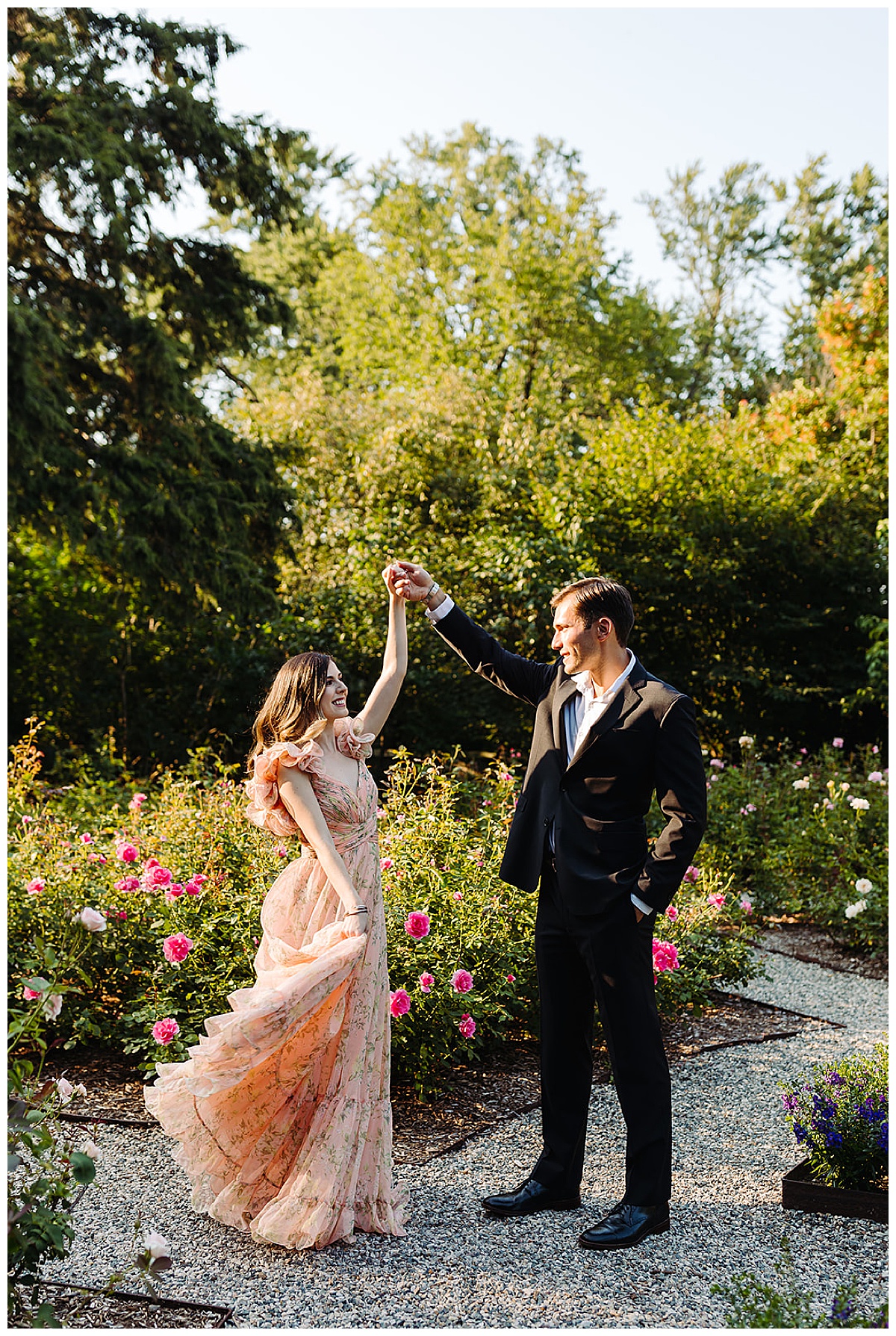 Future husband and wife dance together for Kayla Bouren Photography