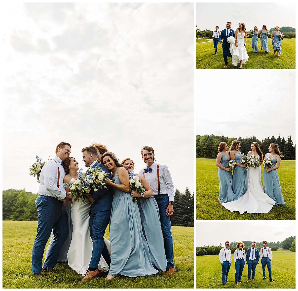 Family and friends celebrate bride and groom for Kayla Bouren Photography