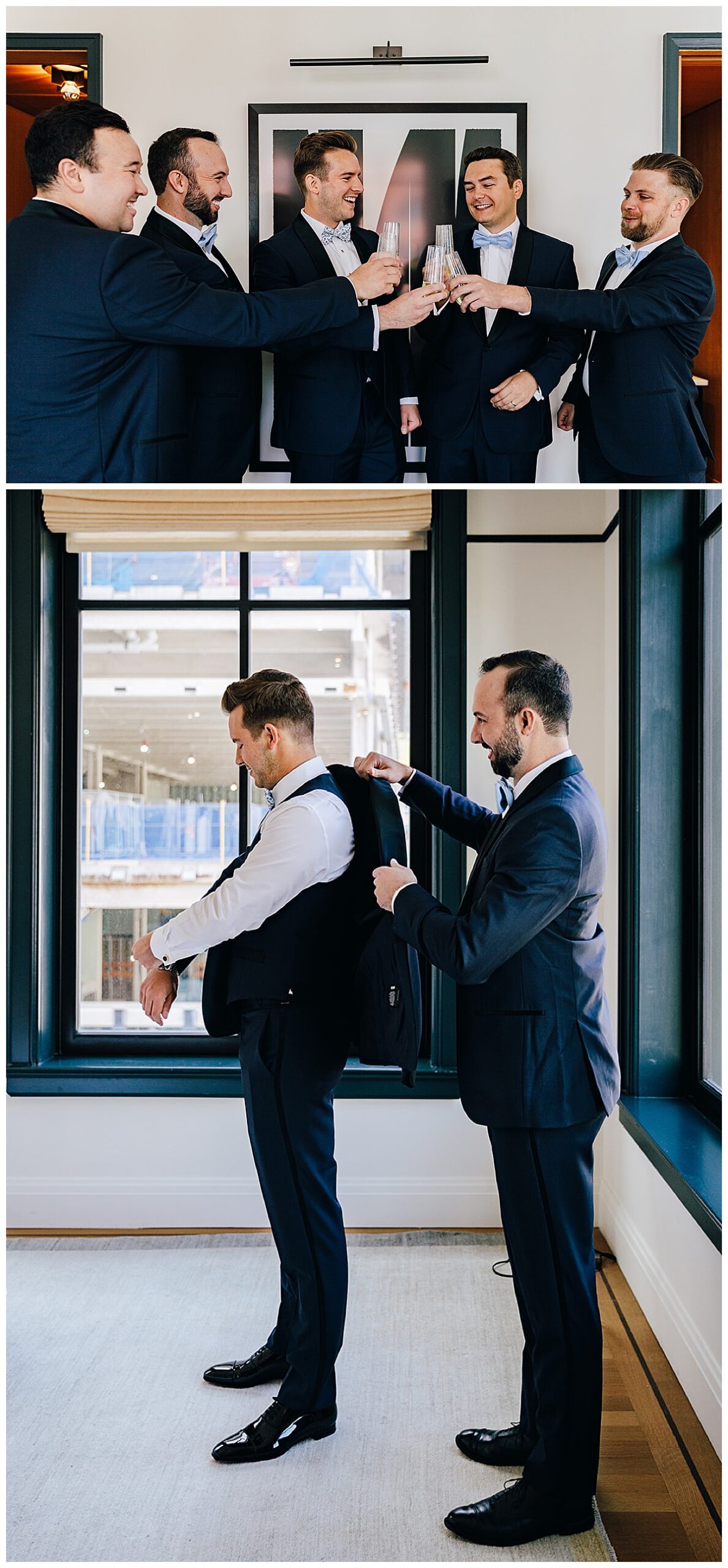 Choosing The Right Location For Your Getting Ready Photos on your wedding is important to get those fun memories of your groomsmen helping you get your suit on