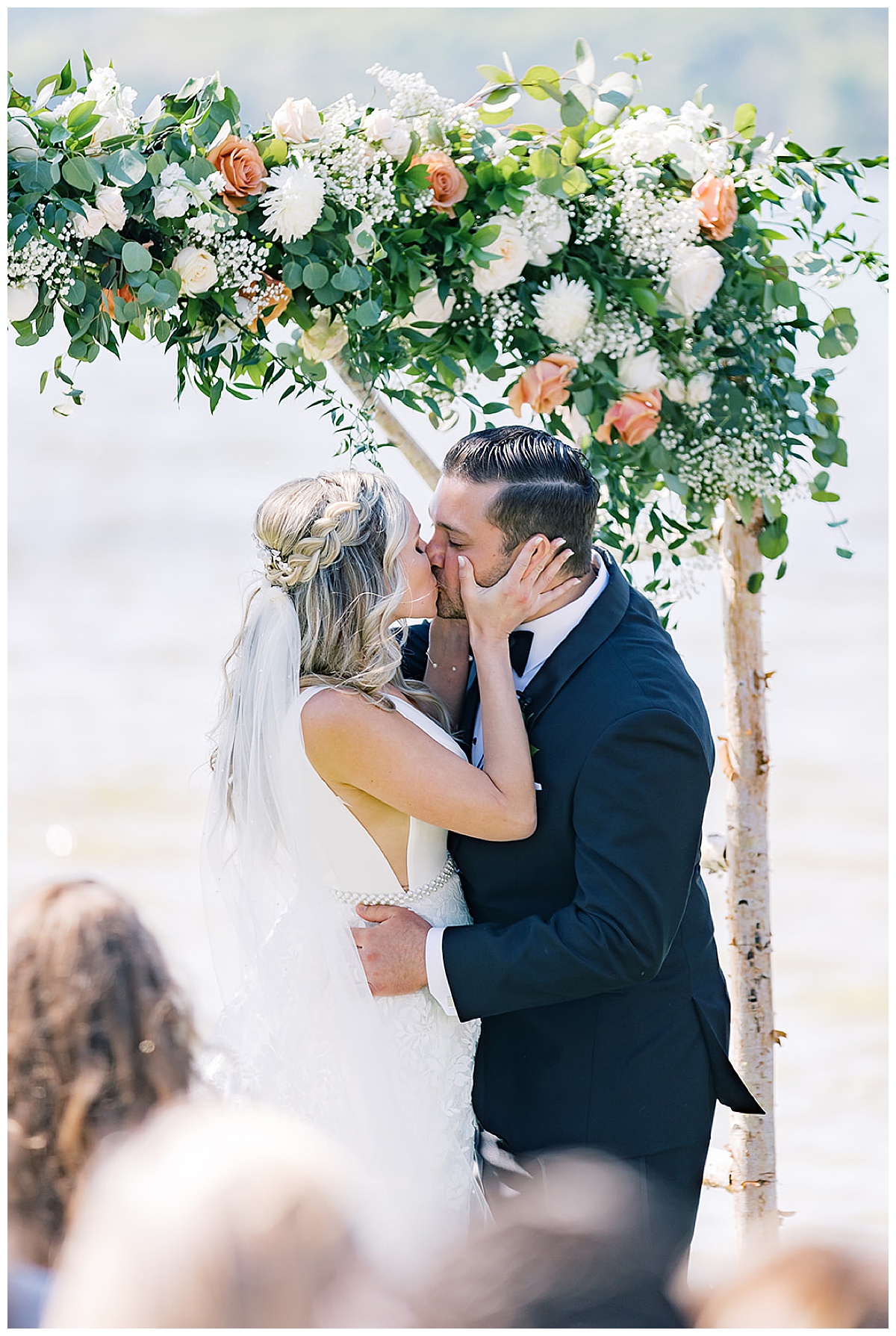First kiss as husband and wife for Kayla Bouren Photography