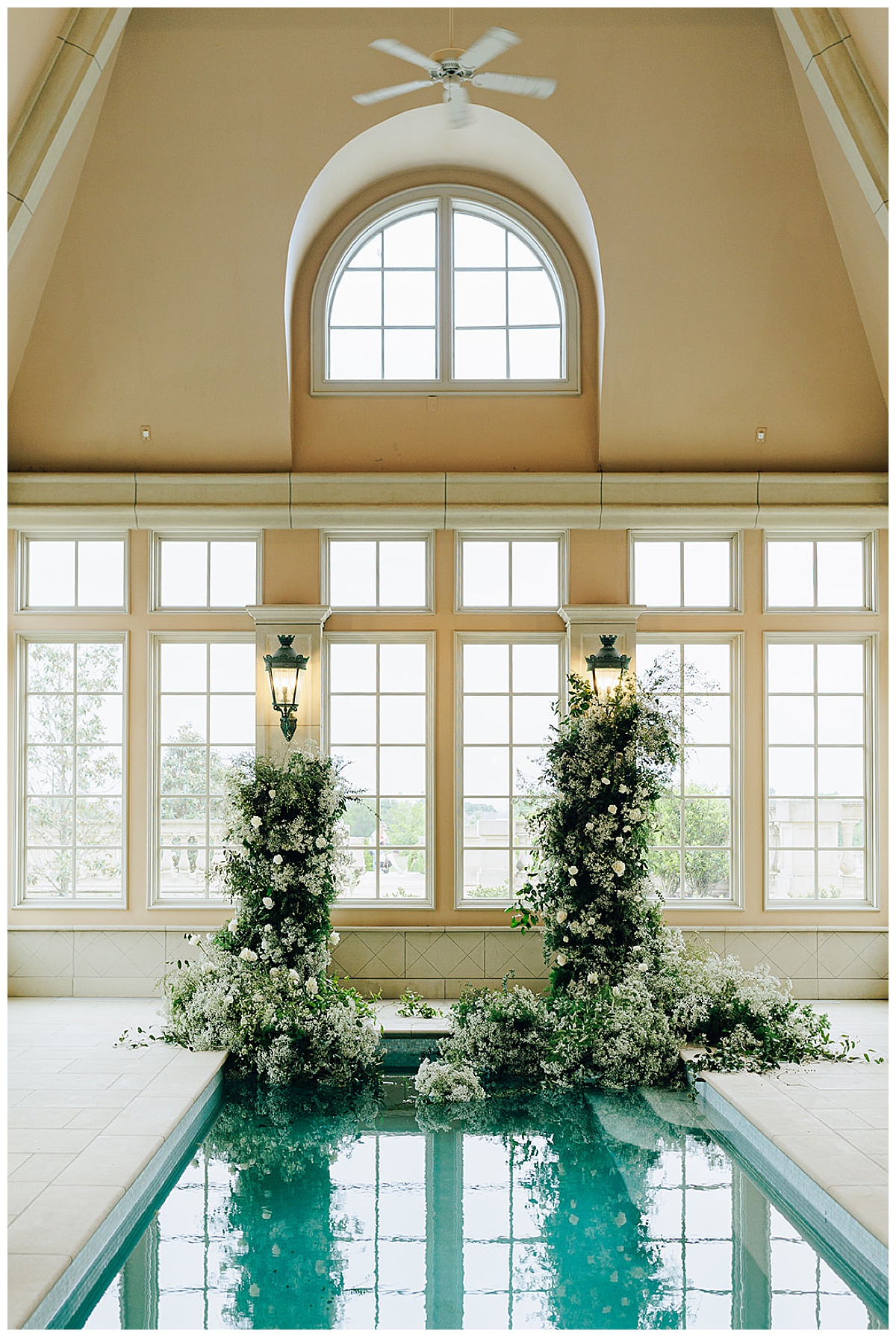 Gorgeous flower install for Detroit Wedding Photographer