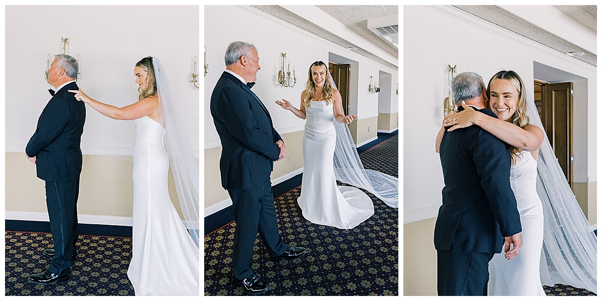 Bride does first look for Meadowbrook Country Club