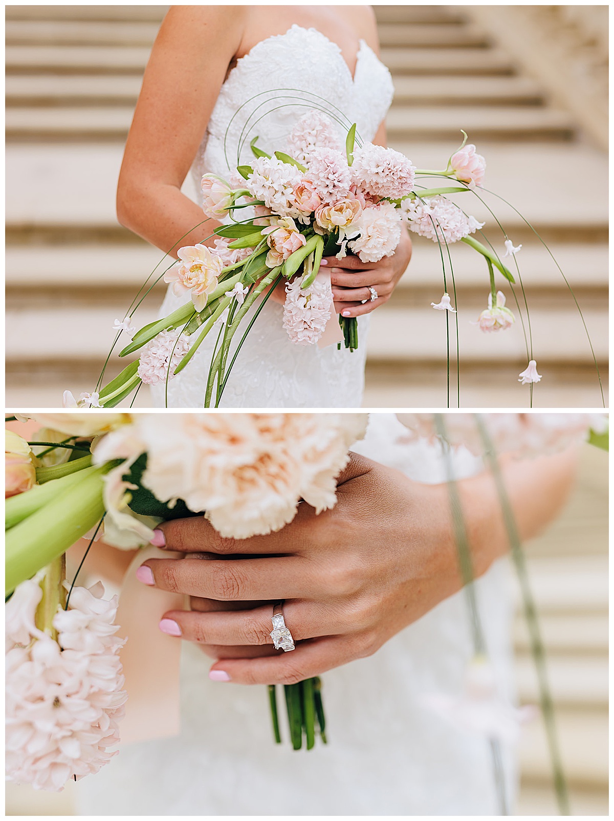Stunning wedding ring and gorgeous bouquet for Detroit Wedding Photographer 
