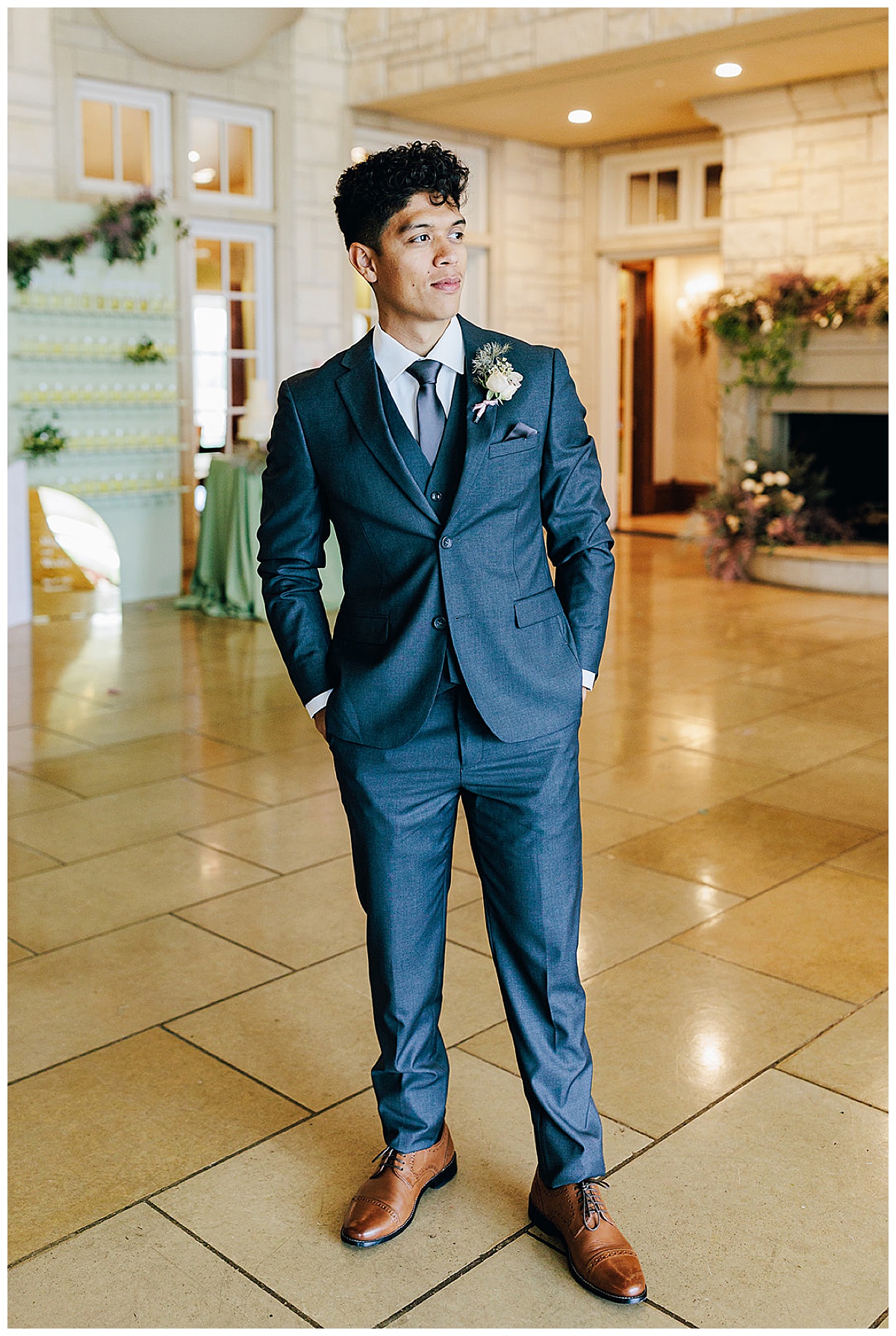Don't forget to Back Up & Store Your Wedding Photos of your husband standing in his blue suit
