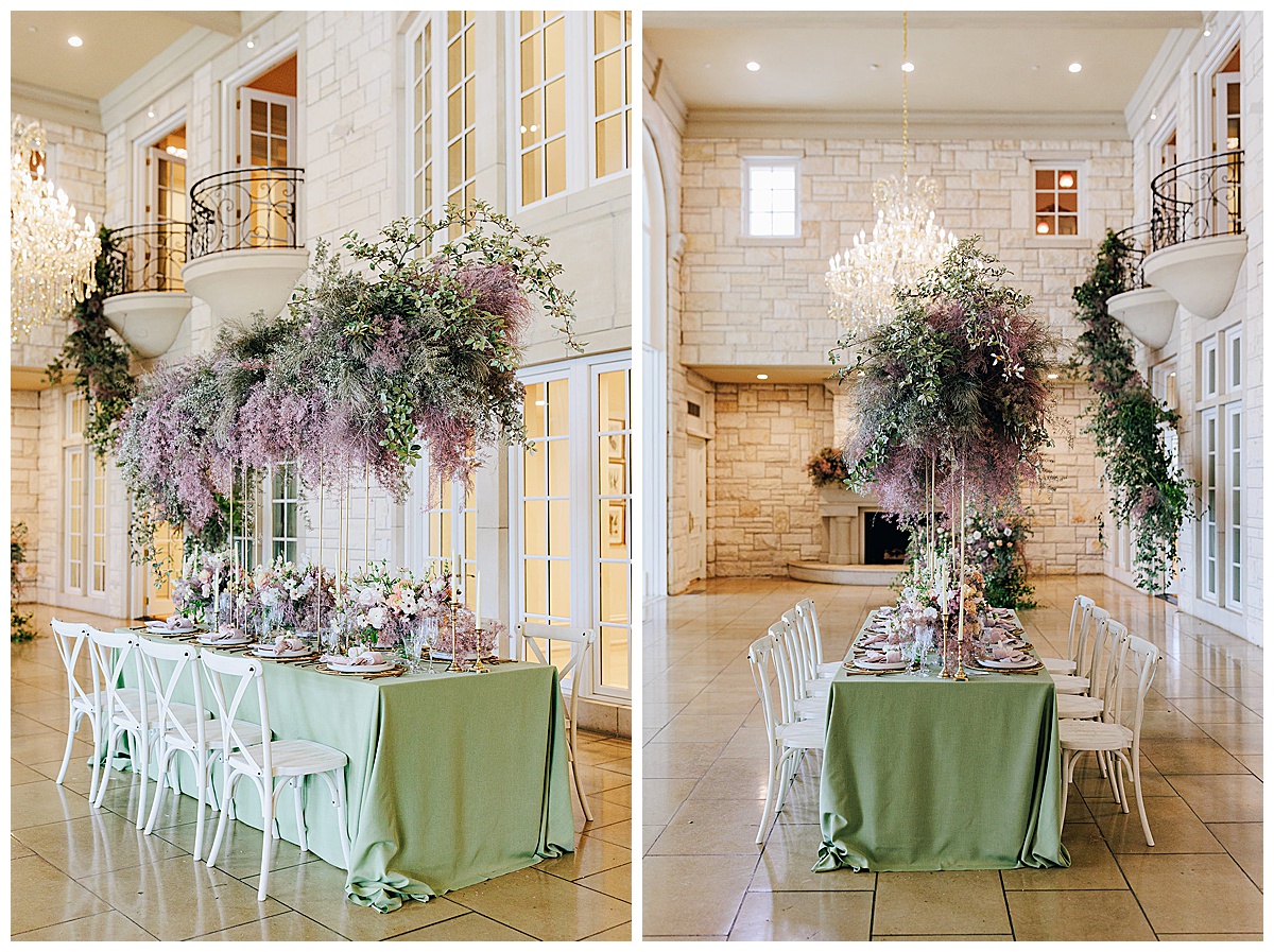 Stunning wedding tables displayed for Kayla Bouren Photography