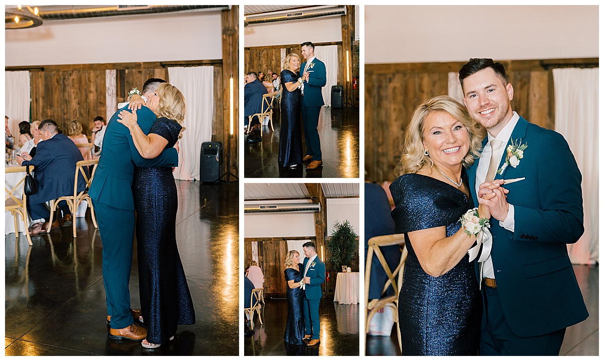 Mother and son share a dance at their Holly, Michigan Wedding Venue 