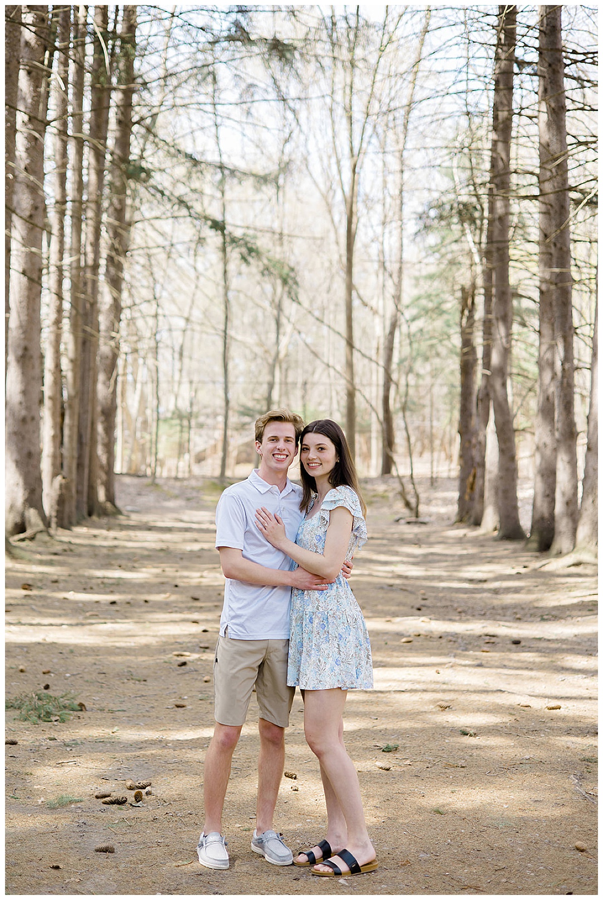 Future husband and wife stand together for Kayla Bouren Photography
