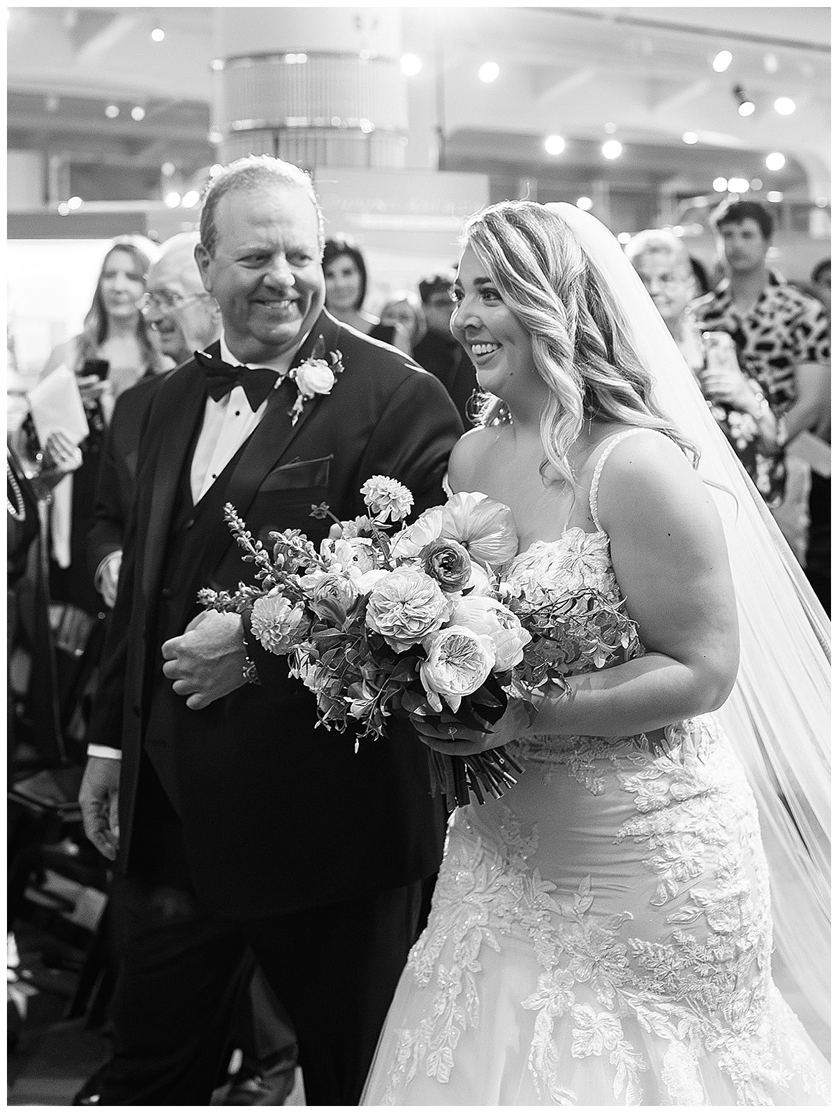 Dad smiles at bride for Detroit Wedding Photographer