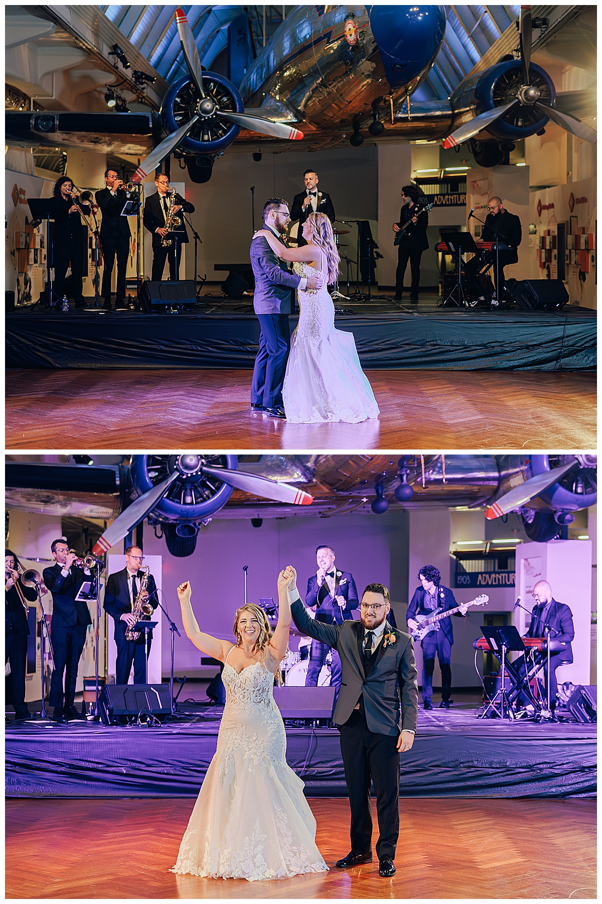 Husband and wife share a dance for Kayla Bouren Photography